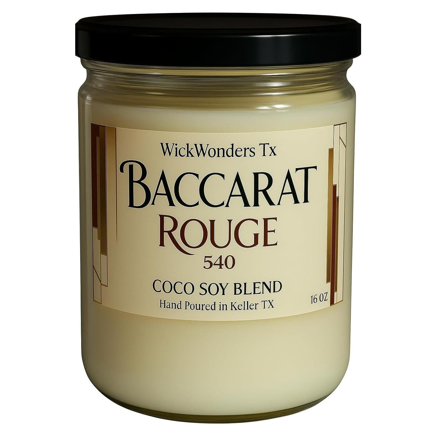 Vela Aromática Hecha a Mano WickWonders Rouge 540 453g