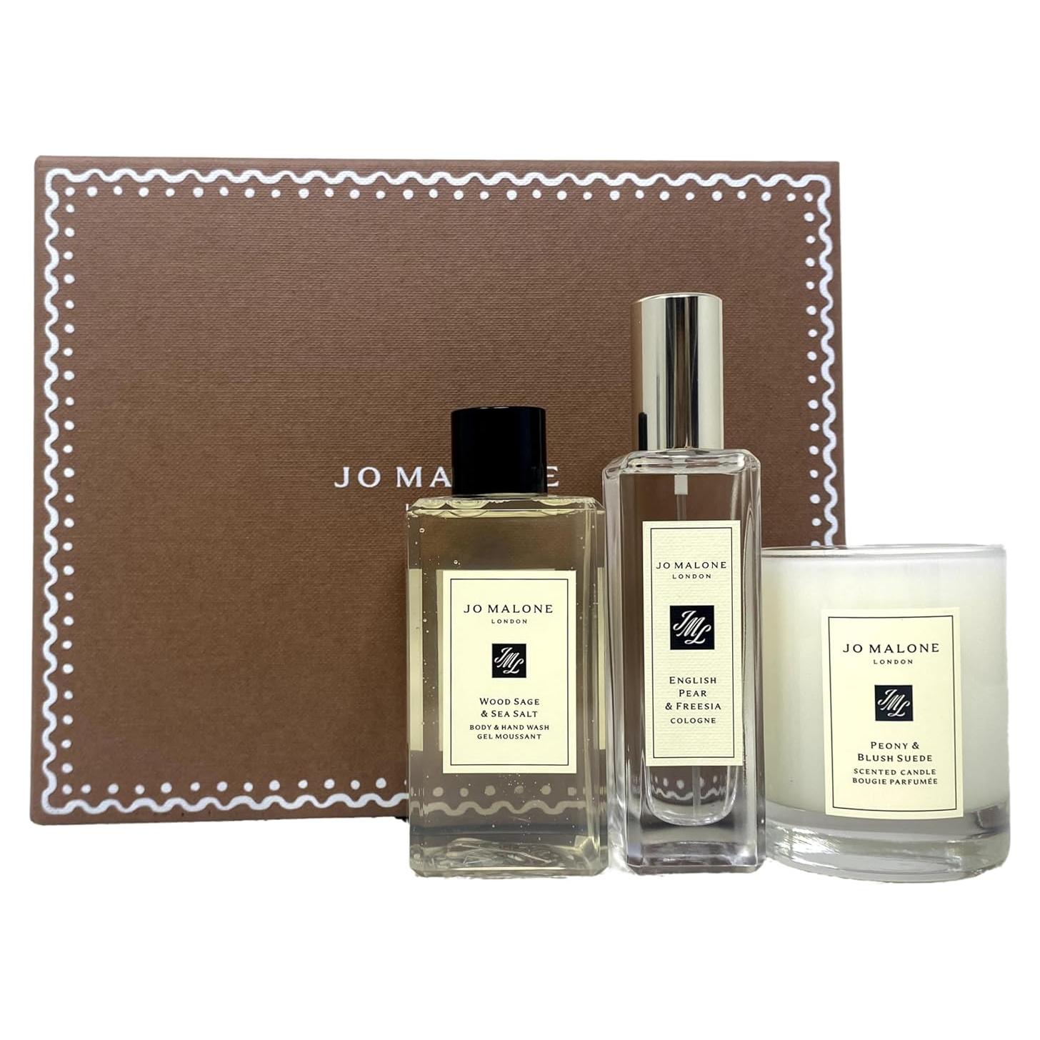 Trío Esenciales de Viaje Jo Malone London - Colonia 30ml, Gel 100ml, Vela 65g