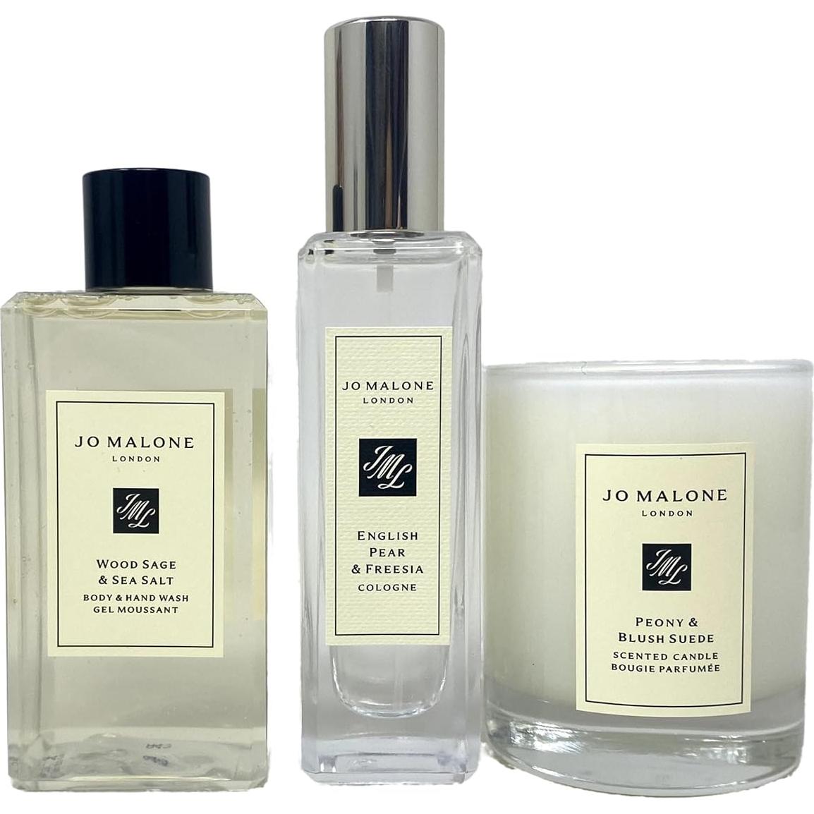Trío Esenciales de Viaje Jo Malone London - Colonia 30ml, Gel 100ml, Vela 65g