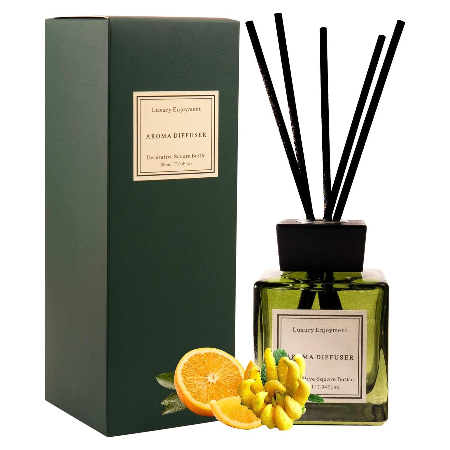 Difusor de cañas XEPTLE Oud y Bergamota 198.4 ml Verde