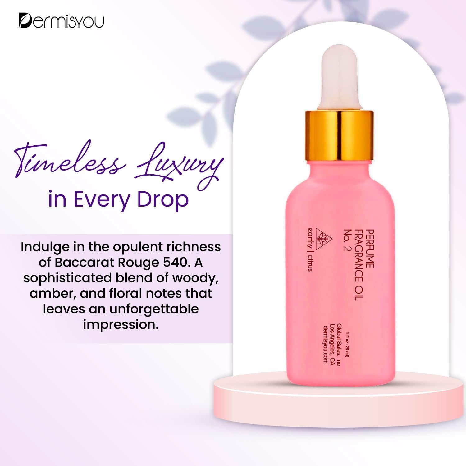 Aceite de Perfume Dermisyou B Rouge 540 30 ml - Unisex, Duradero