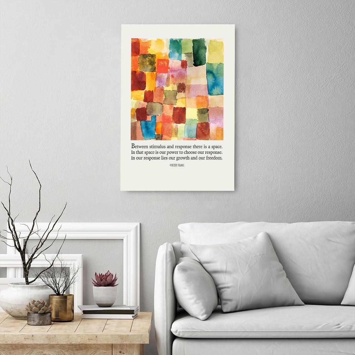 Cartel de Salud Mental Viktor Frankl 30x40cm Decoración Positiva
