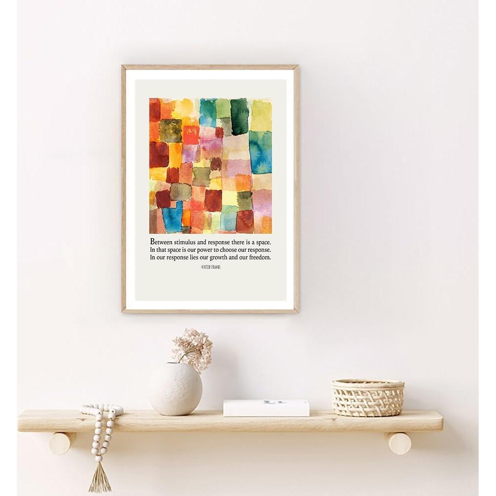 Cartel de Salud Mental Viktor Frankl 30x40cm Decoración Positiva