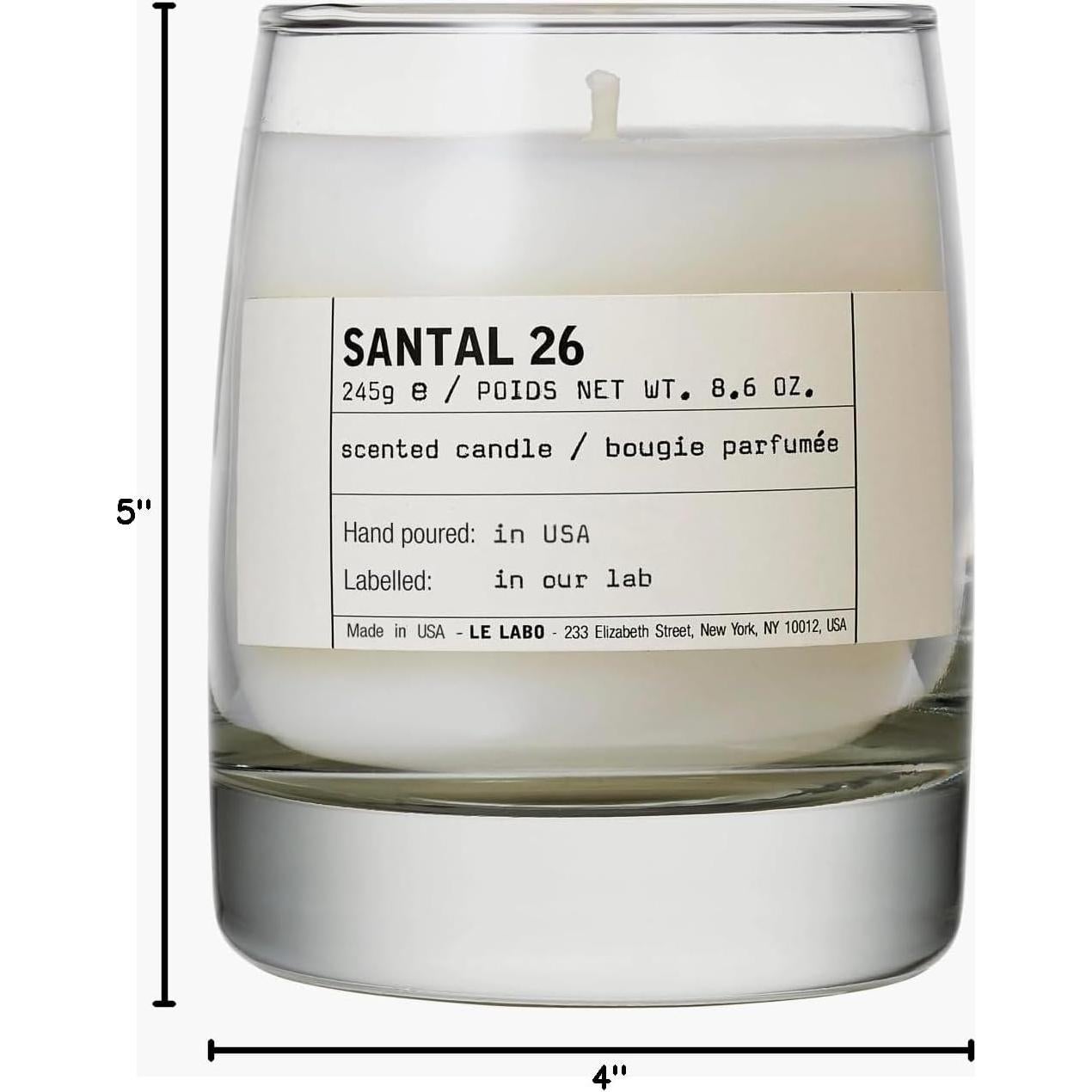 Vela Perfumada Le Labo Santal 26 245g Tarro de Vidrio