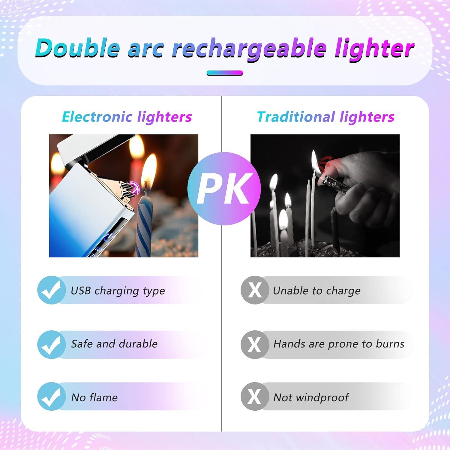 Encendedor Electrónico TIKIUKI Doble Arco Recargable USB