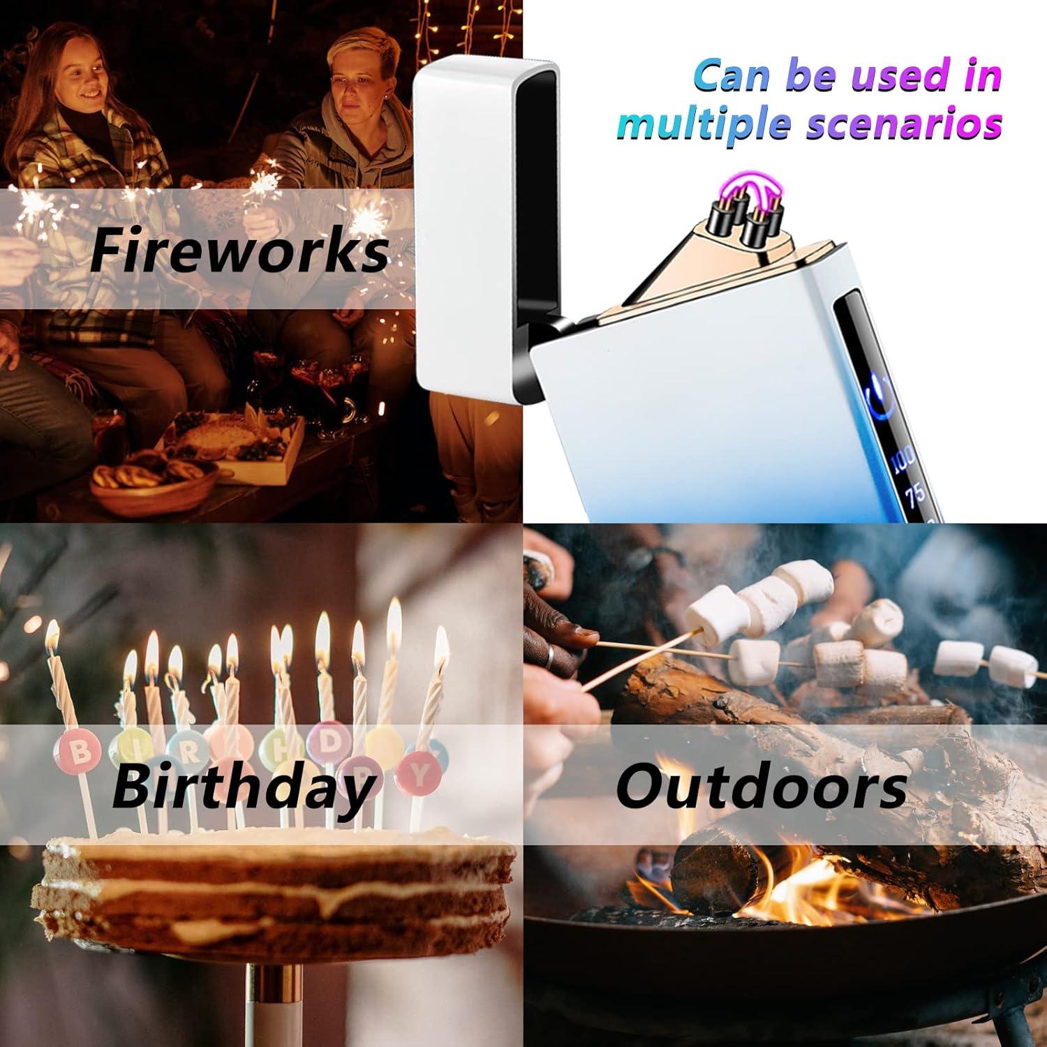 Encendedor Electrónico TIKIUKI Doble Arco Recargable USB