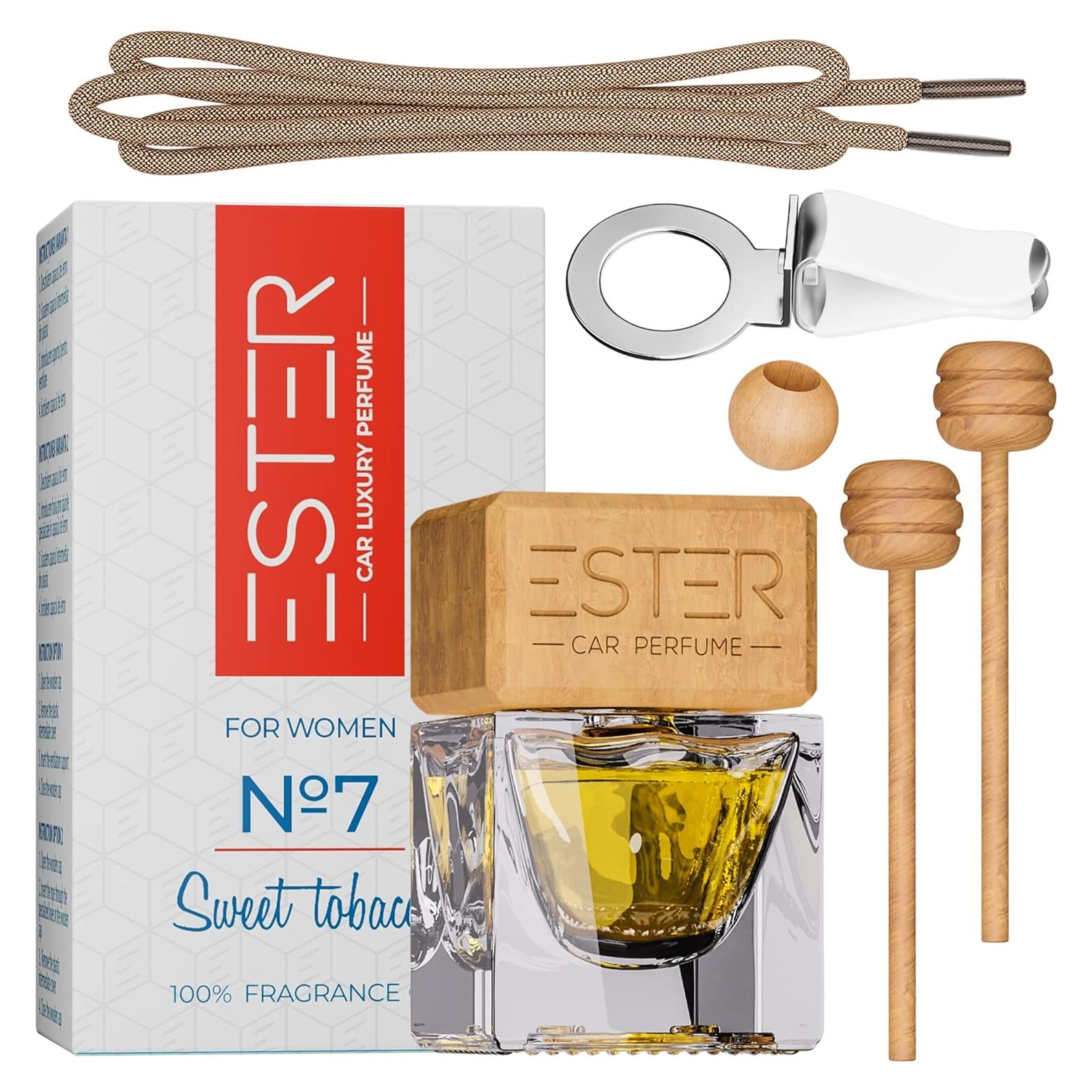 Ambientador de Auto Ester - Perfume de Lujo Tabaco Dulce 30 ml