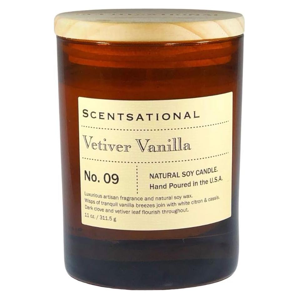 Vela Aromática de Soya Scentsational Vetiver Vainilla 311 g
