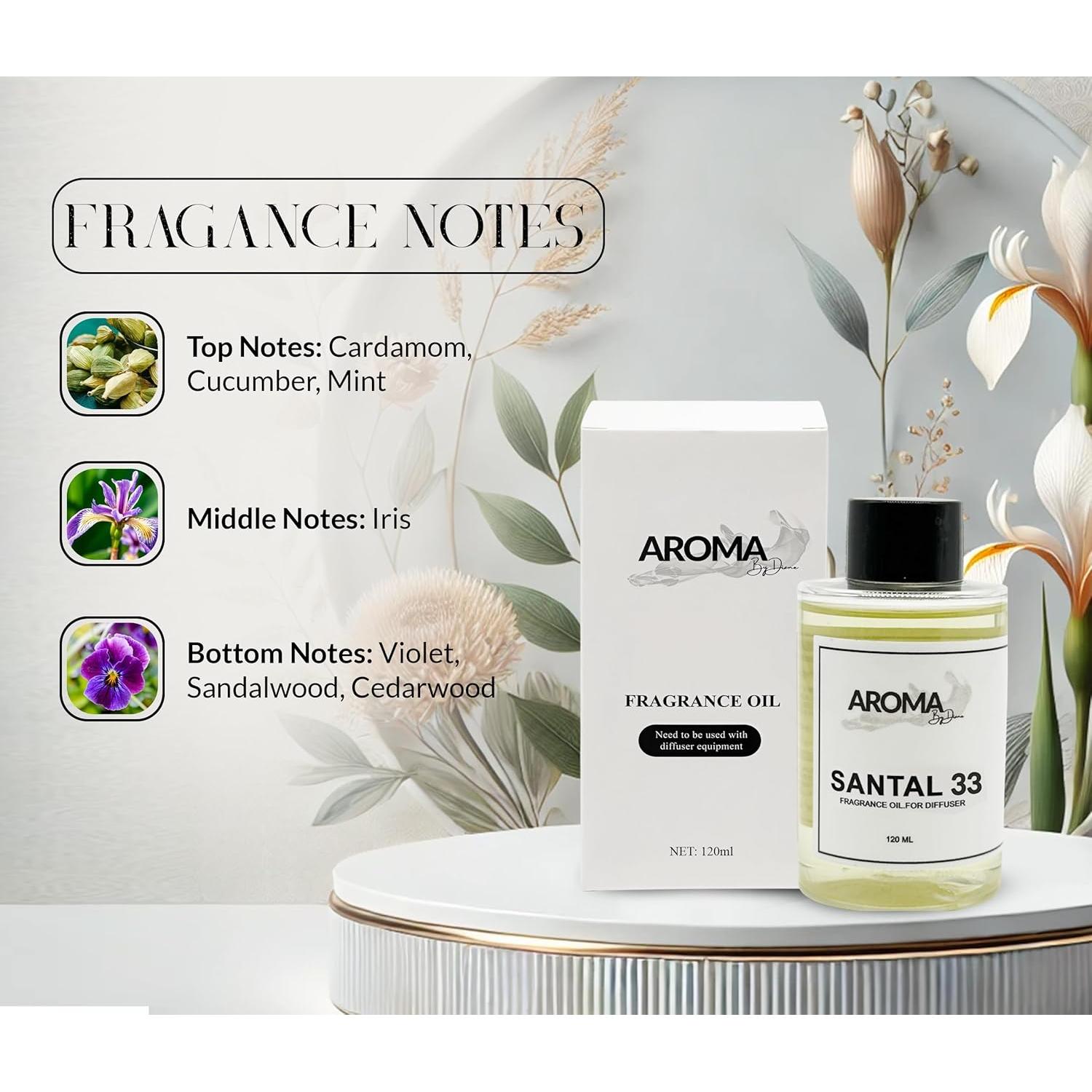 Aceite Esencial Santal 120ml - Aroma by Diane - Fragancia Natural