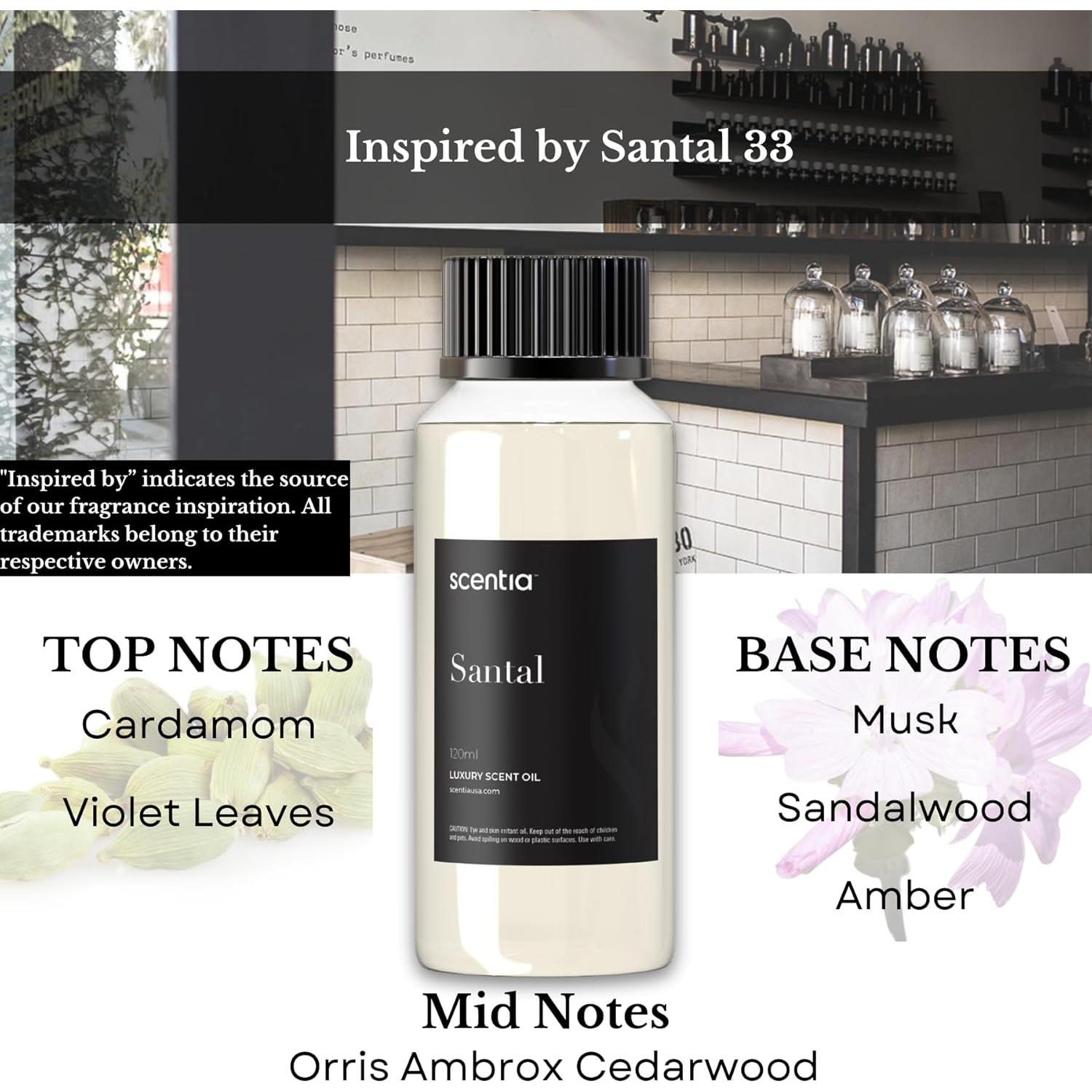 Aceite Difusor de Santal 50ml Scentia - Aroma Duradero