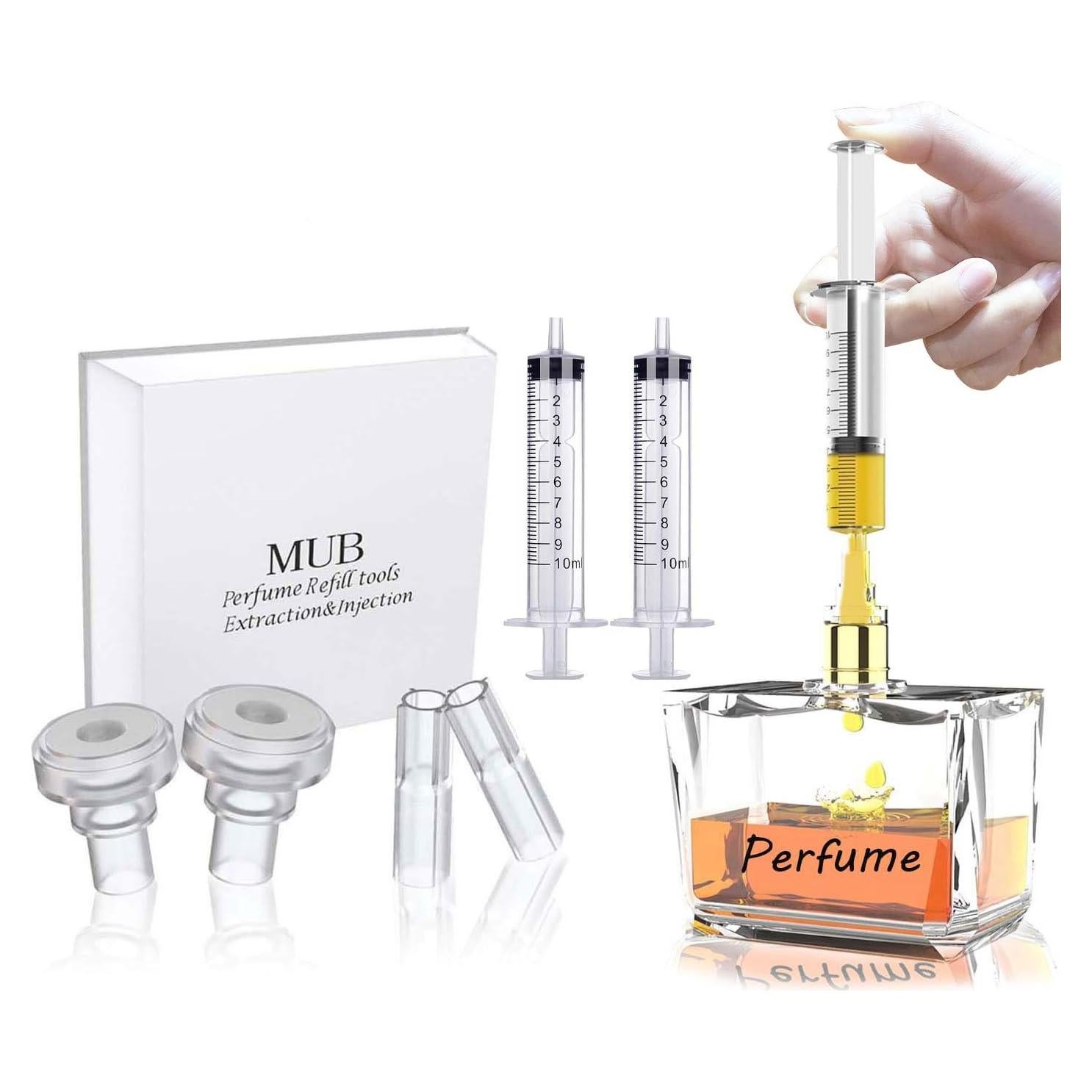 Kit de Recarga de Perfume Yujin Beautyworld 10ml con Jeringas y Adaptadores