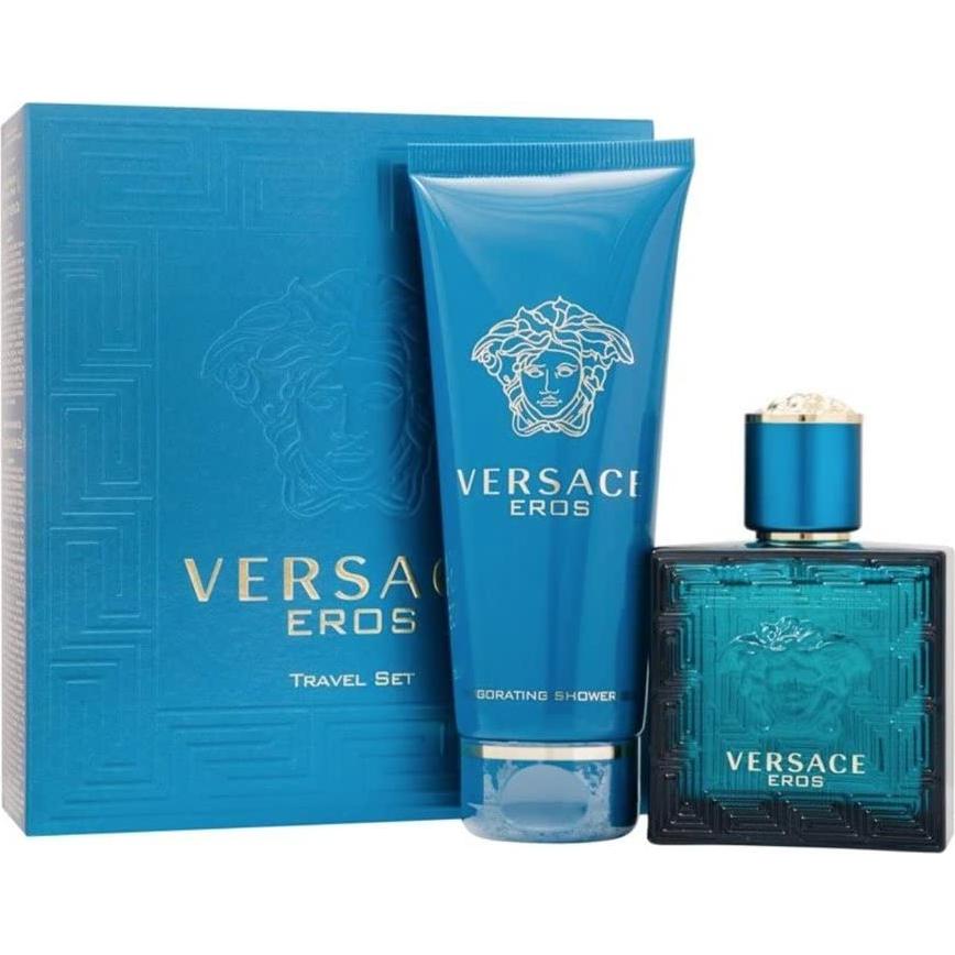 Set de Viaje Versace Eros para Hombre - EDT 48.2ml + Gel 96.4ml
