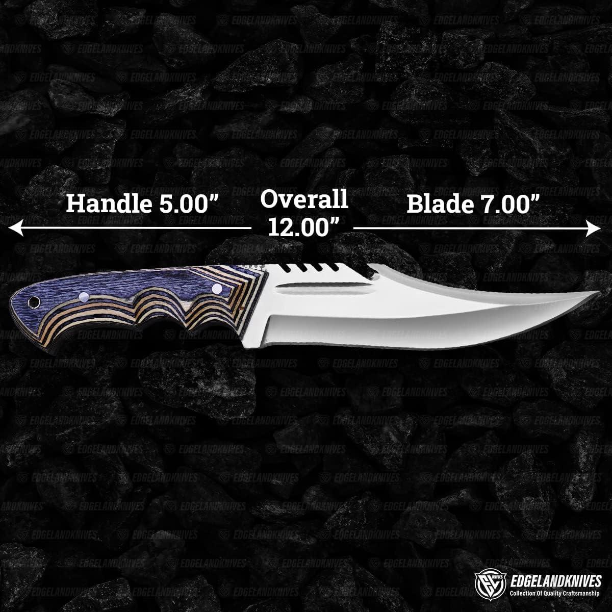 Cuchillo Bowie EdgeLandKnives 30.48 cm Acero D2 Mango Madera