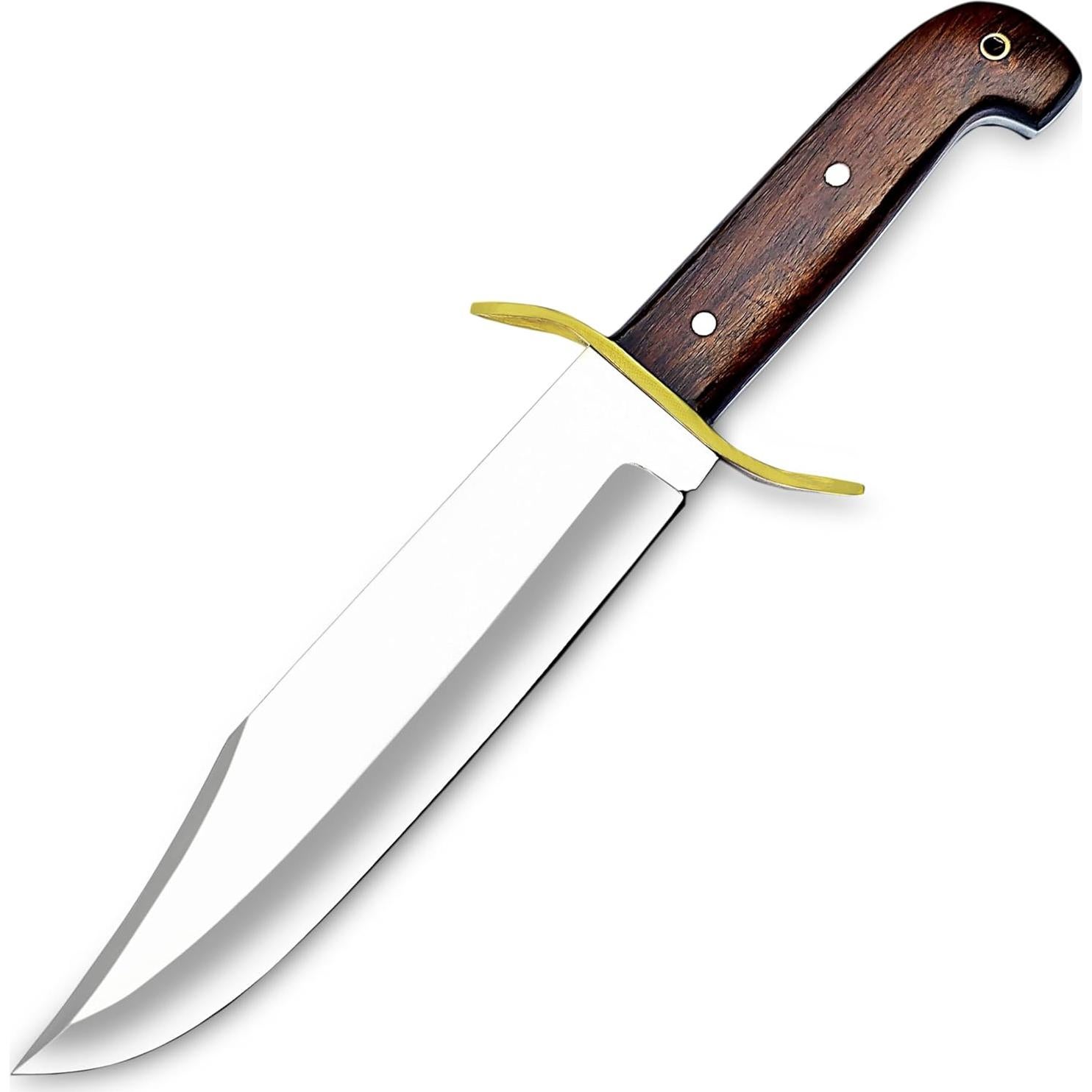 Cuchillo Bowie Grande Akari Craft Acero D2 con Funda de Cuero