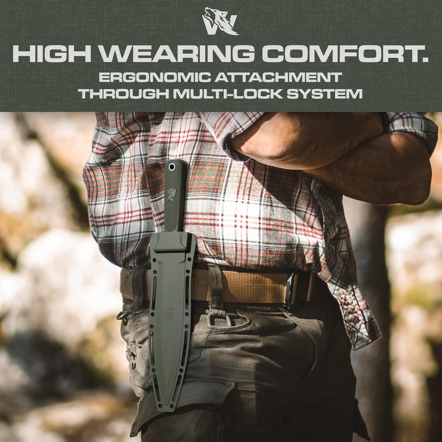 Cuchillo de Caza Odenwolf W-SowCatcher 9" Doble Filo TPE