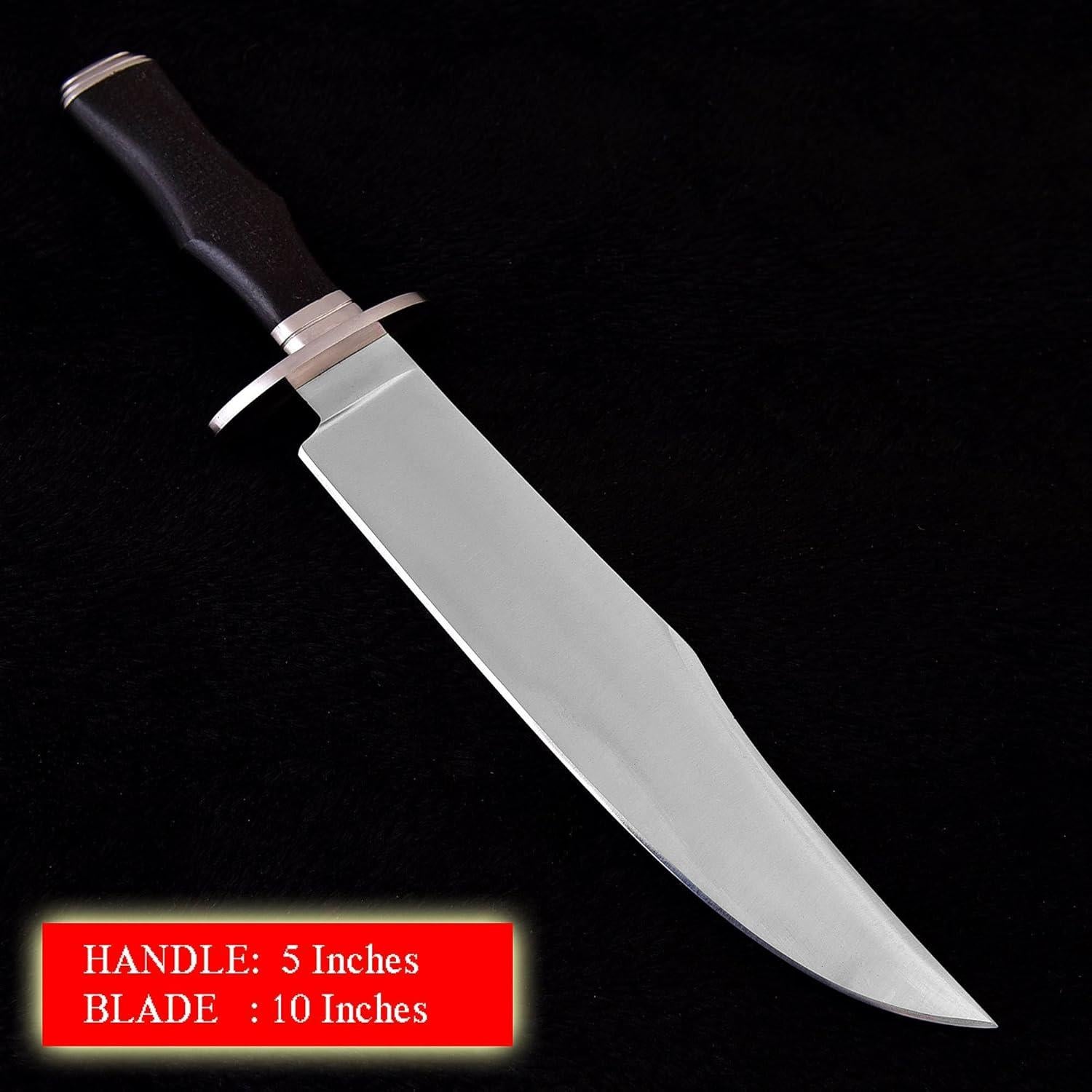 Cuchillo de Caza Bowie Metal de Honor 38.1 cm con Funda de Cuero