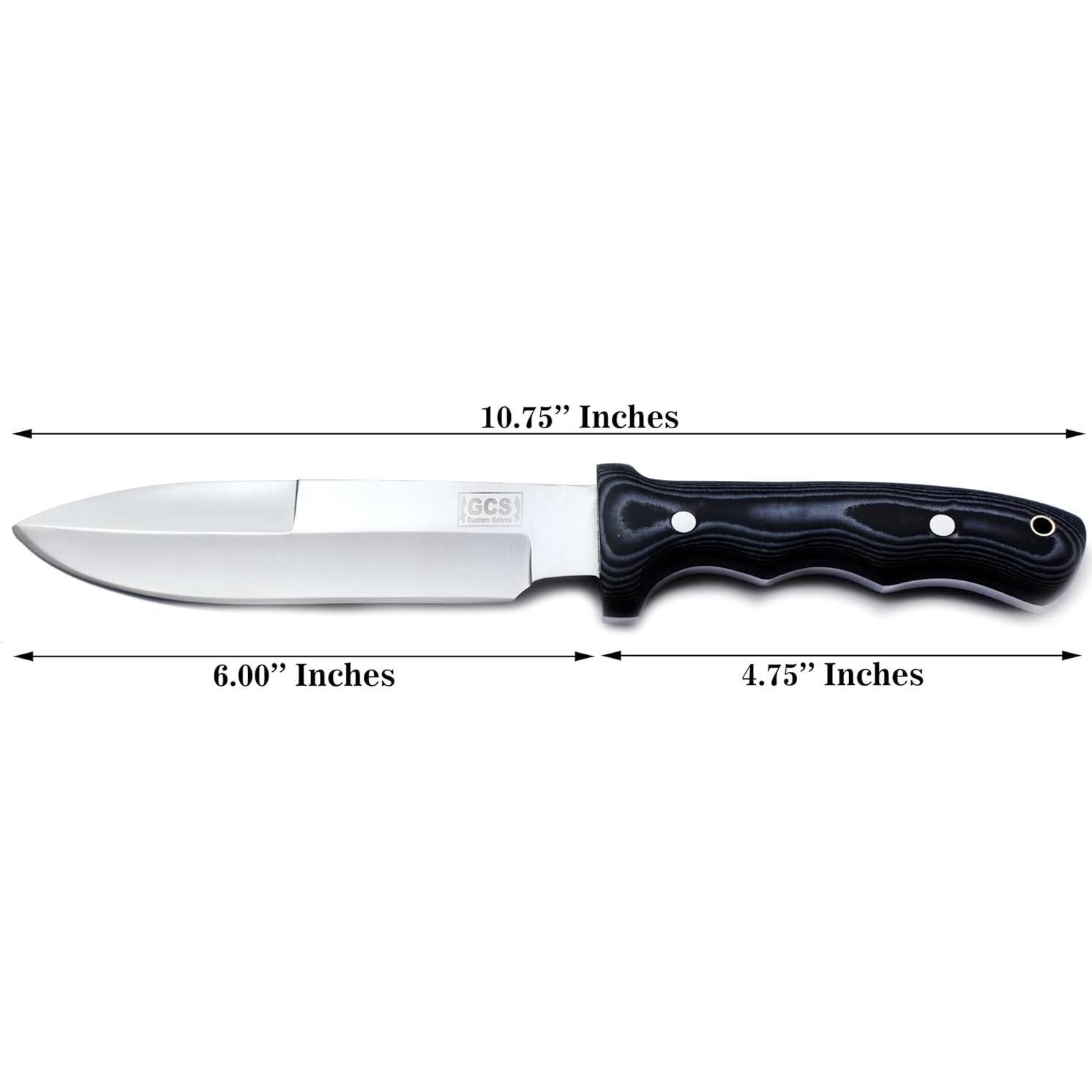 Cuchillo Táctico de Caza GCS 115 Marrón con Mango de Micarta