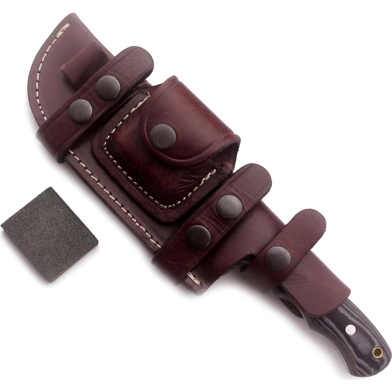 Cuchillo Táctico de Caza GCS 115 Marrón con Mango de Micarta