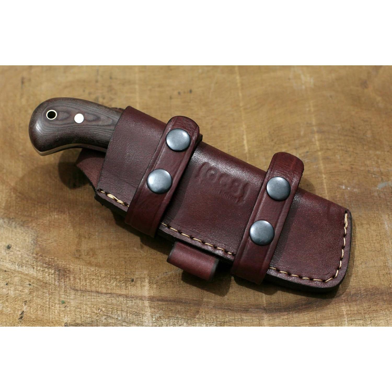 Cuchillo Táctico de Caza GCS 16 con Mango de Micarta y Funda