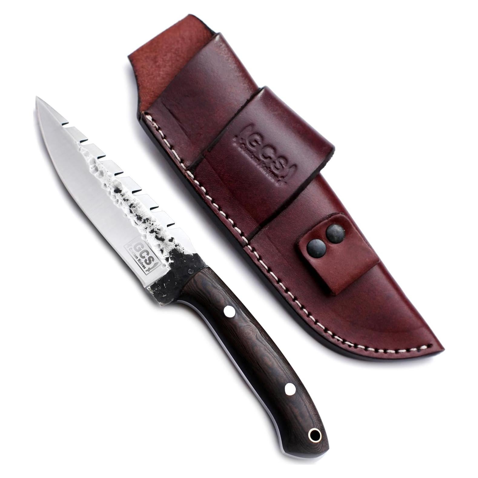 Cuchillo Táctico GCS 910B Hecho a Mano con Mango de Micarta