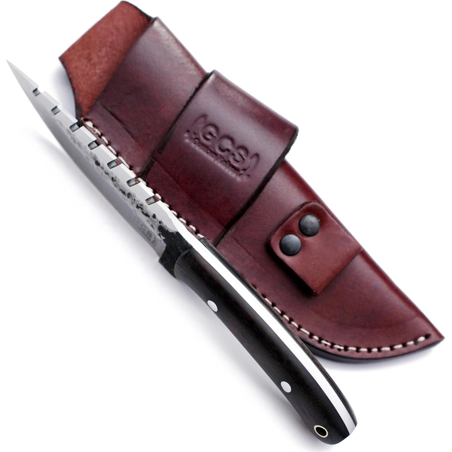 Cuchillo Táctico GCS 910B Hecho a Mano con Mango de Micarta