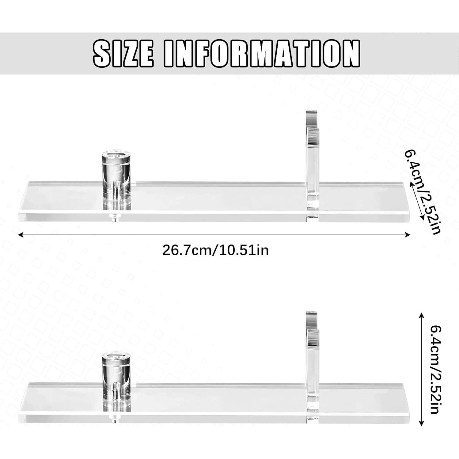Soporte de Exhibición para Cuchillos Yookeer 2 Piezas Acrílico Transparente
