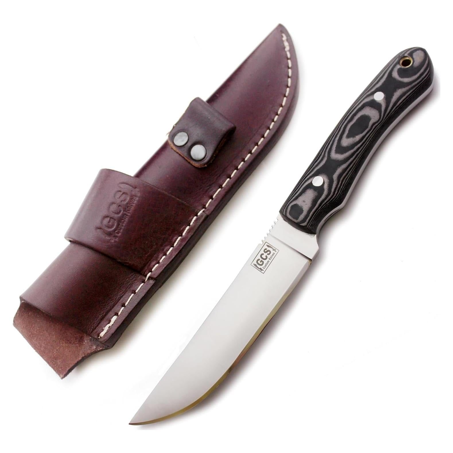 Cuchillo Táctico GCS 307 de Caza con Mango de Micarta y Funda