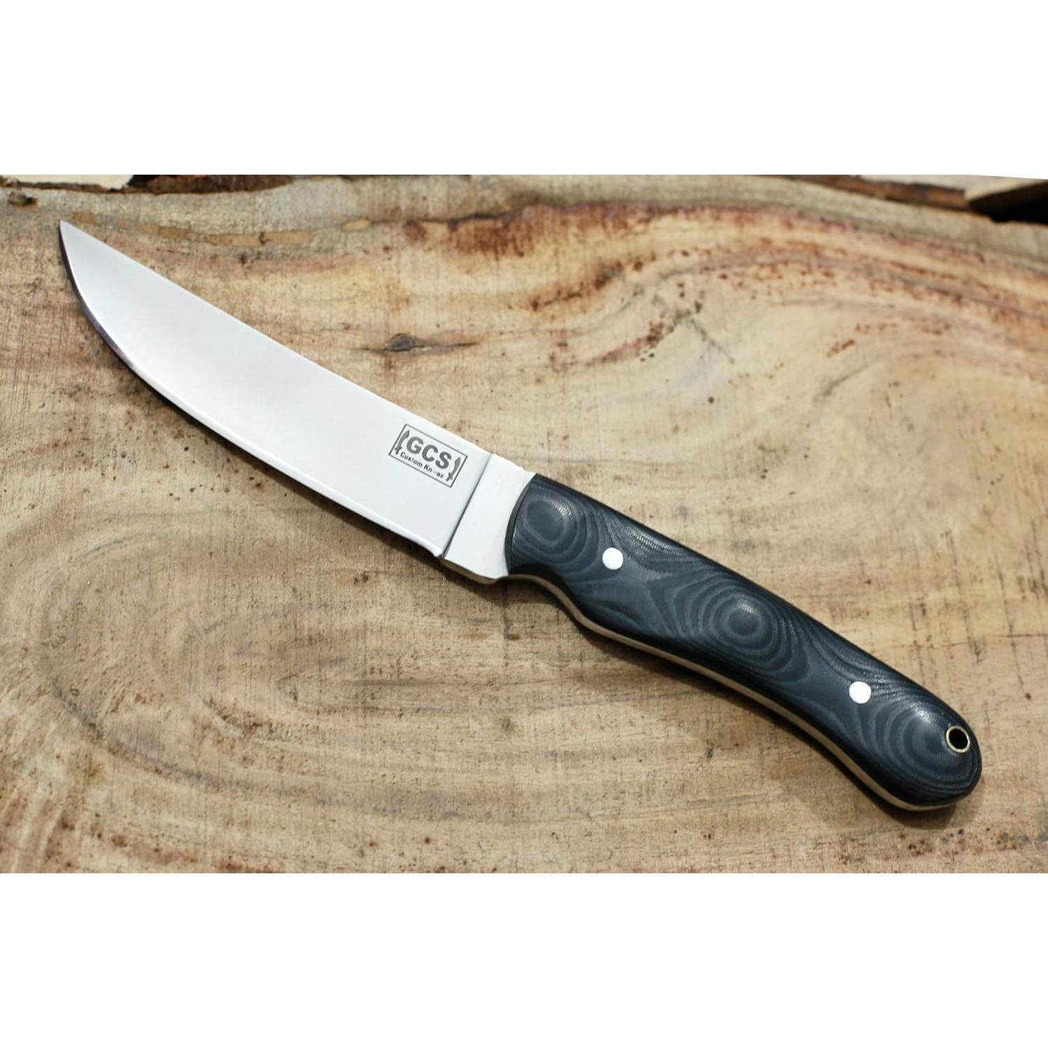 Cuchillo Táctico GCS 307 de Caza con Mango de Micarta y Funda