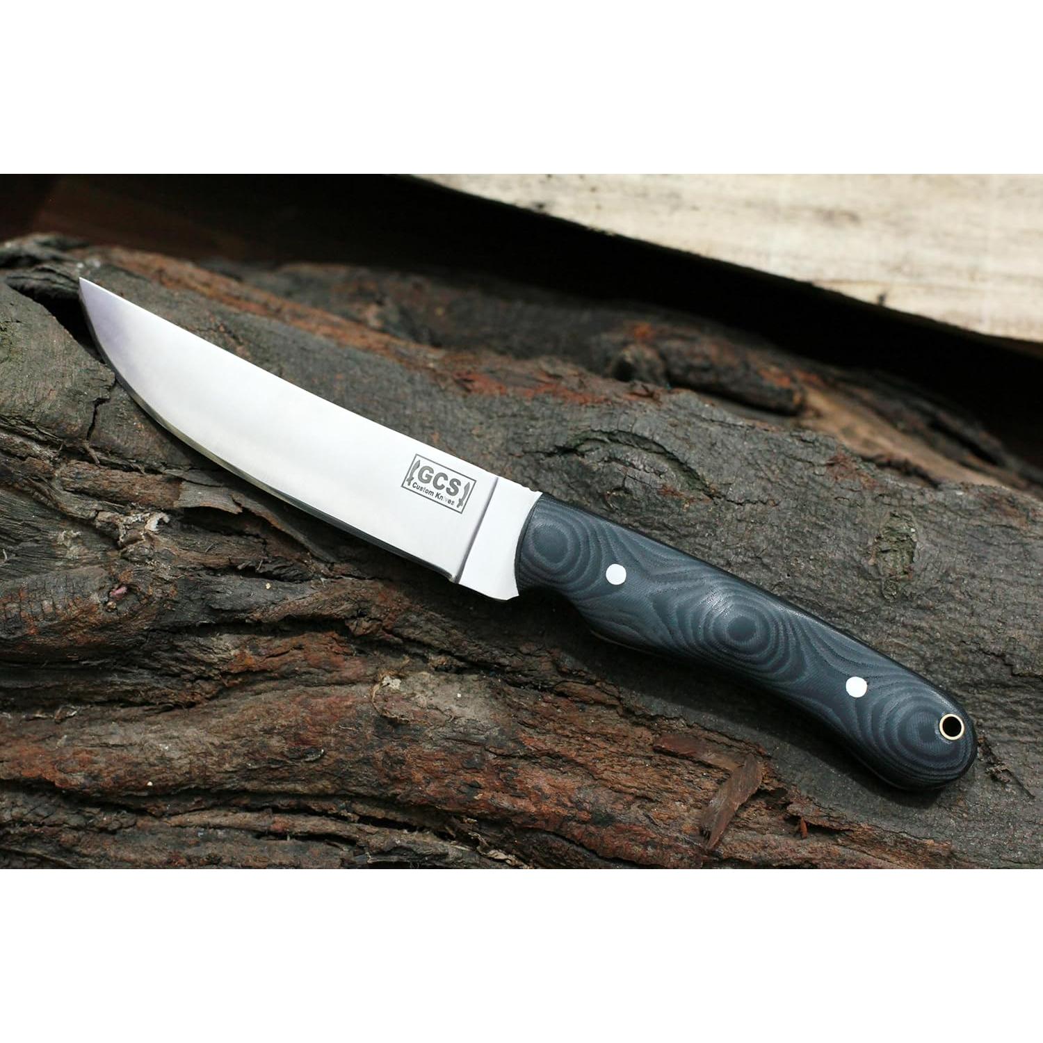 Cuchillo Táctico GCS 307 de Caza con Mango de Micarta y Funda