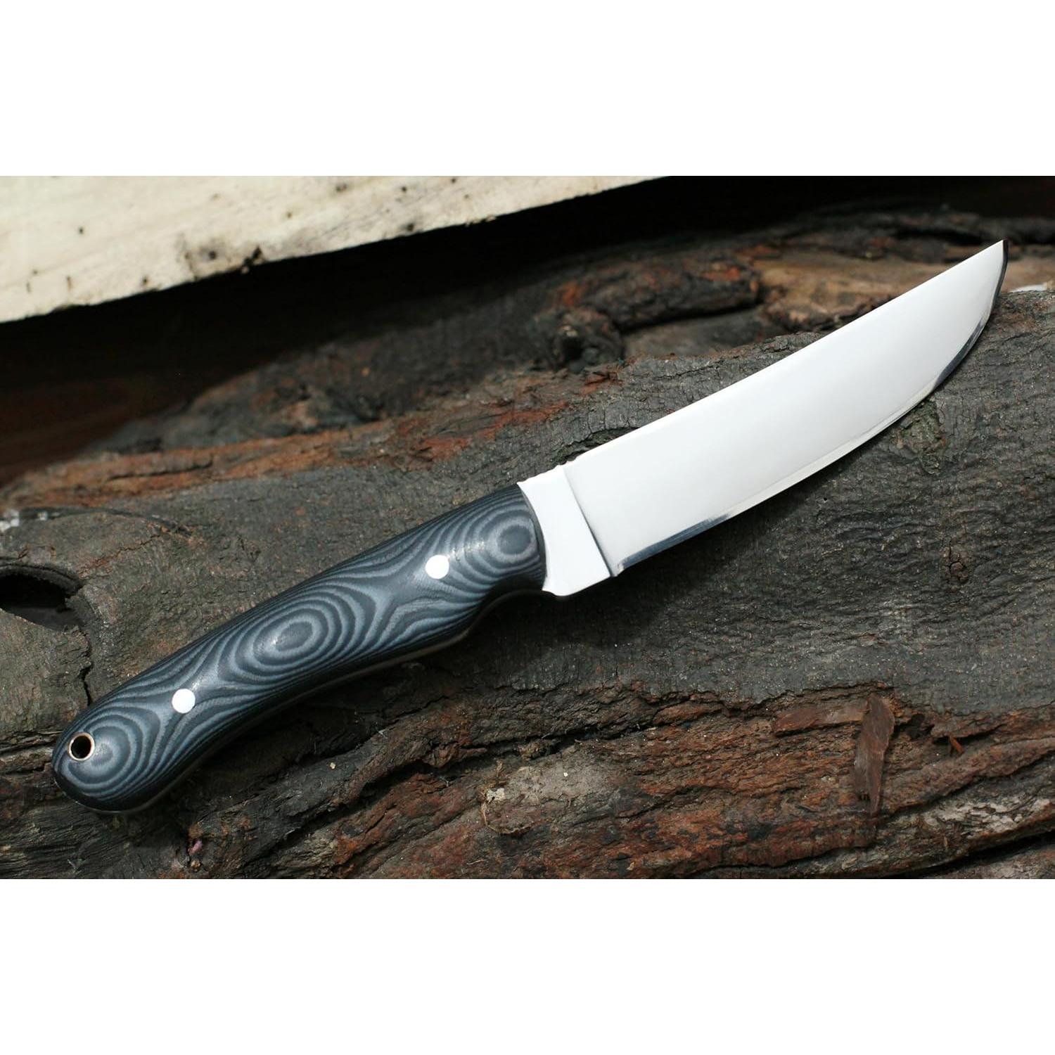 Cuchillo Táctico GCS 307 de Caza con Mango de Micarta y Funda