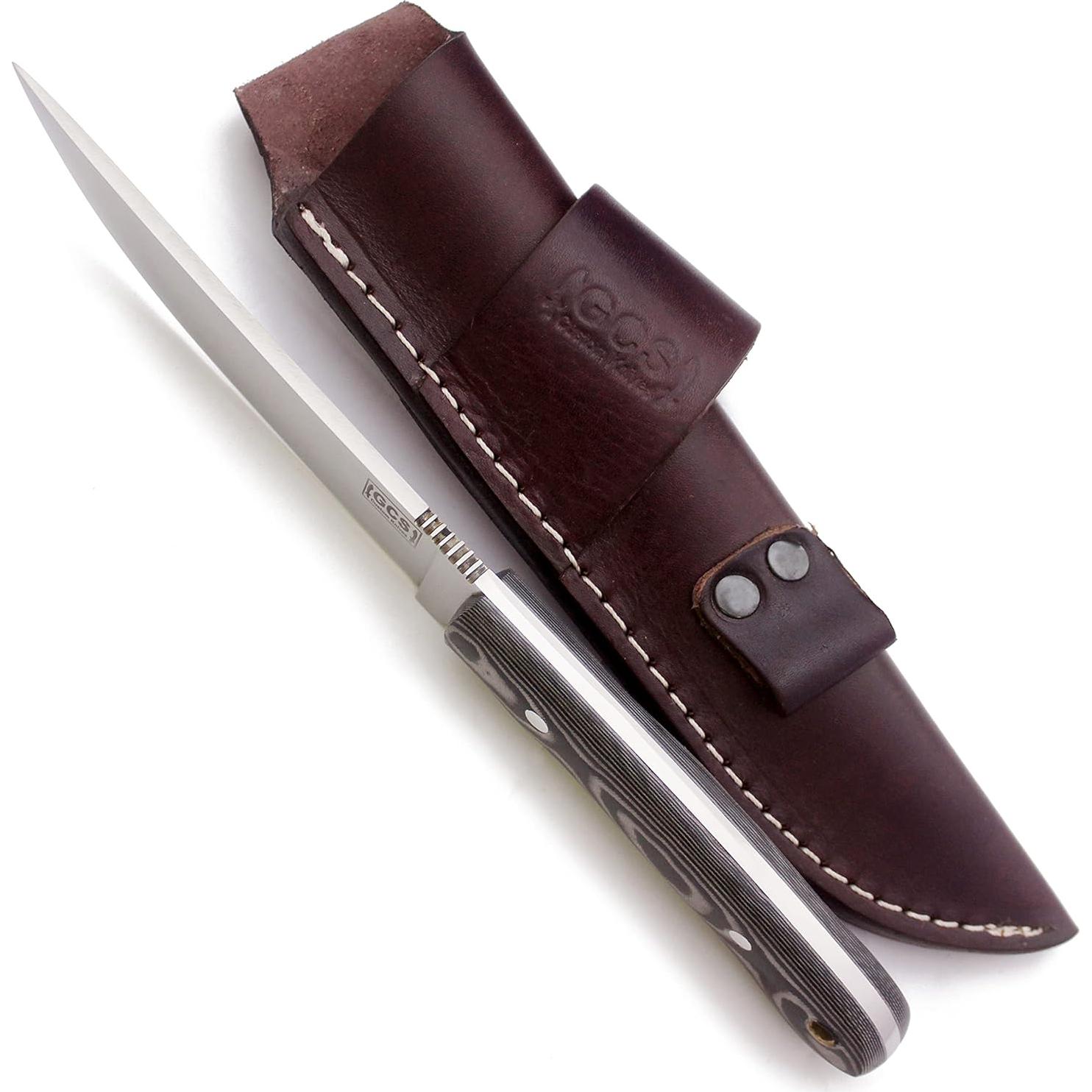 Cuchillo Táctico GCS 307 de Caza con Mango de Micarta y Funda