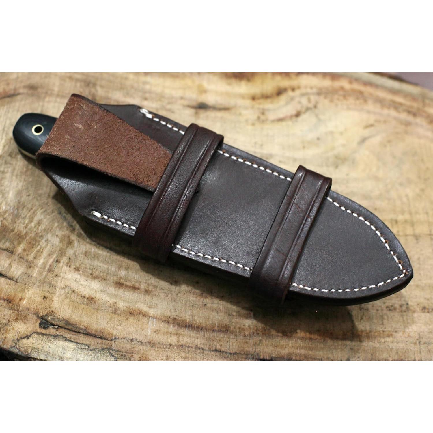 Cuchillo Táctico de Caza GCS 187 Negro con Mango de Micarta