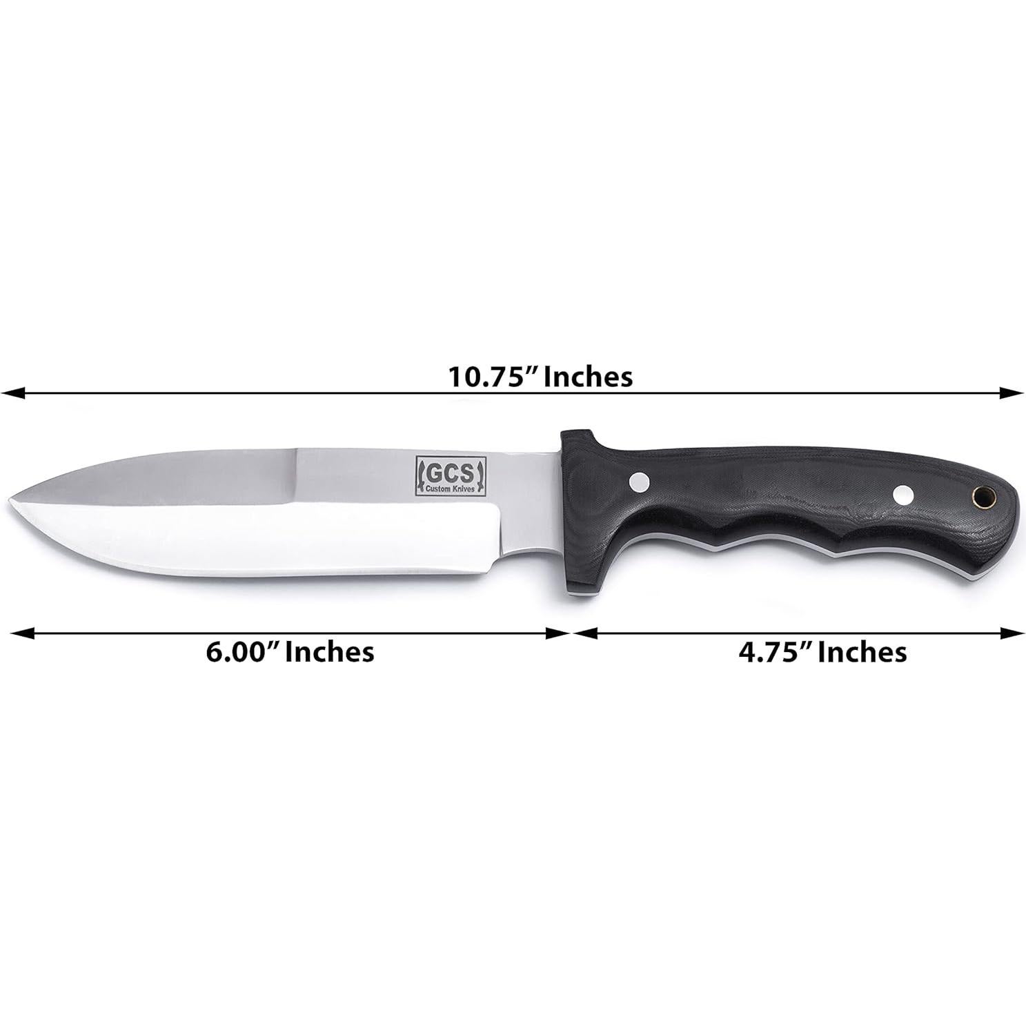 Cuchillo de Supervivencia GCS115 - Acero D2, Mango Micarta, 27.31 cm