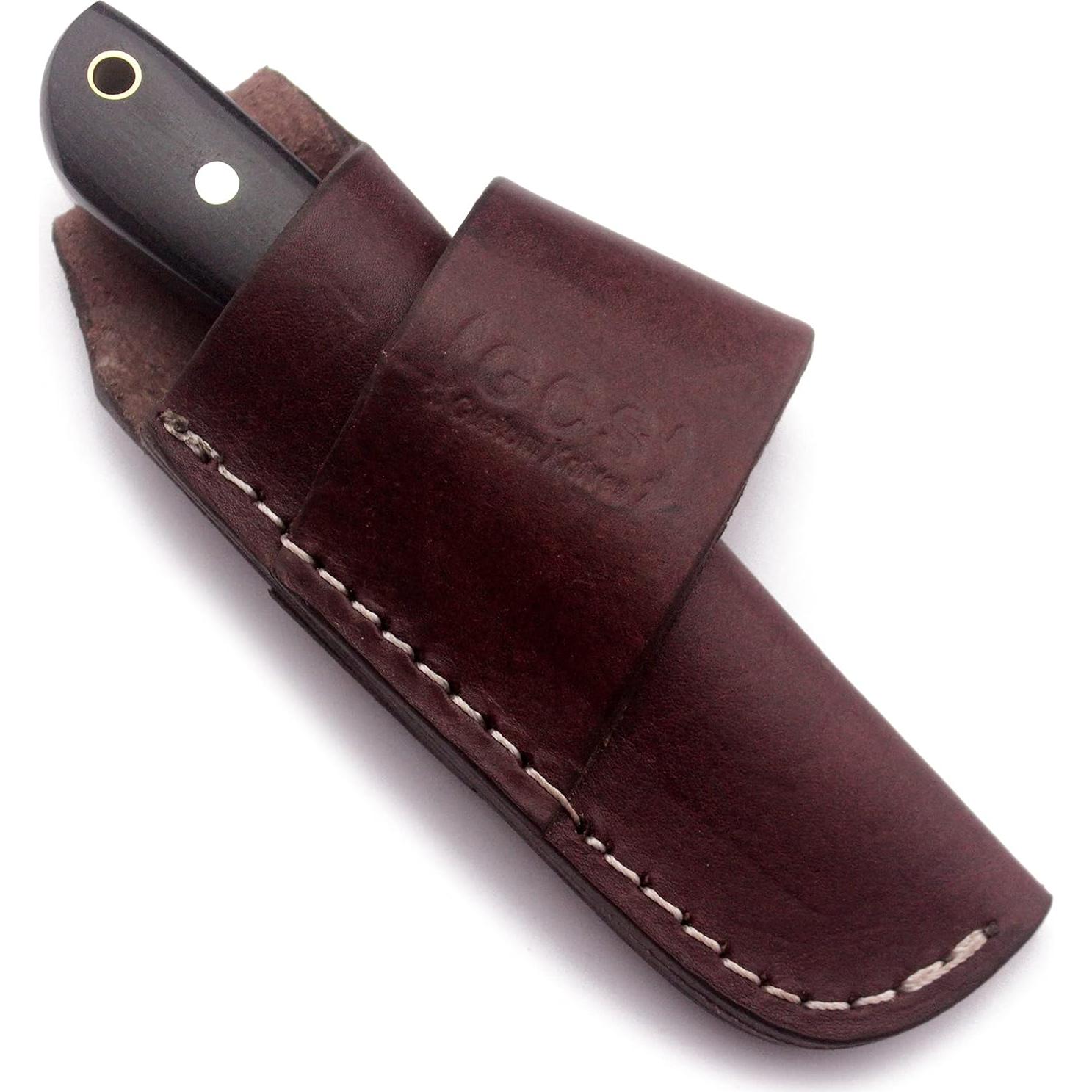 Cuchillo Táctico GCS de Acero D2 con Funda de Cuero 15.88 cm