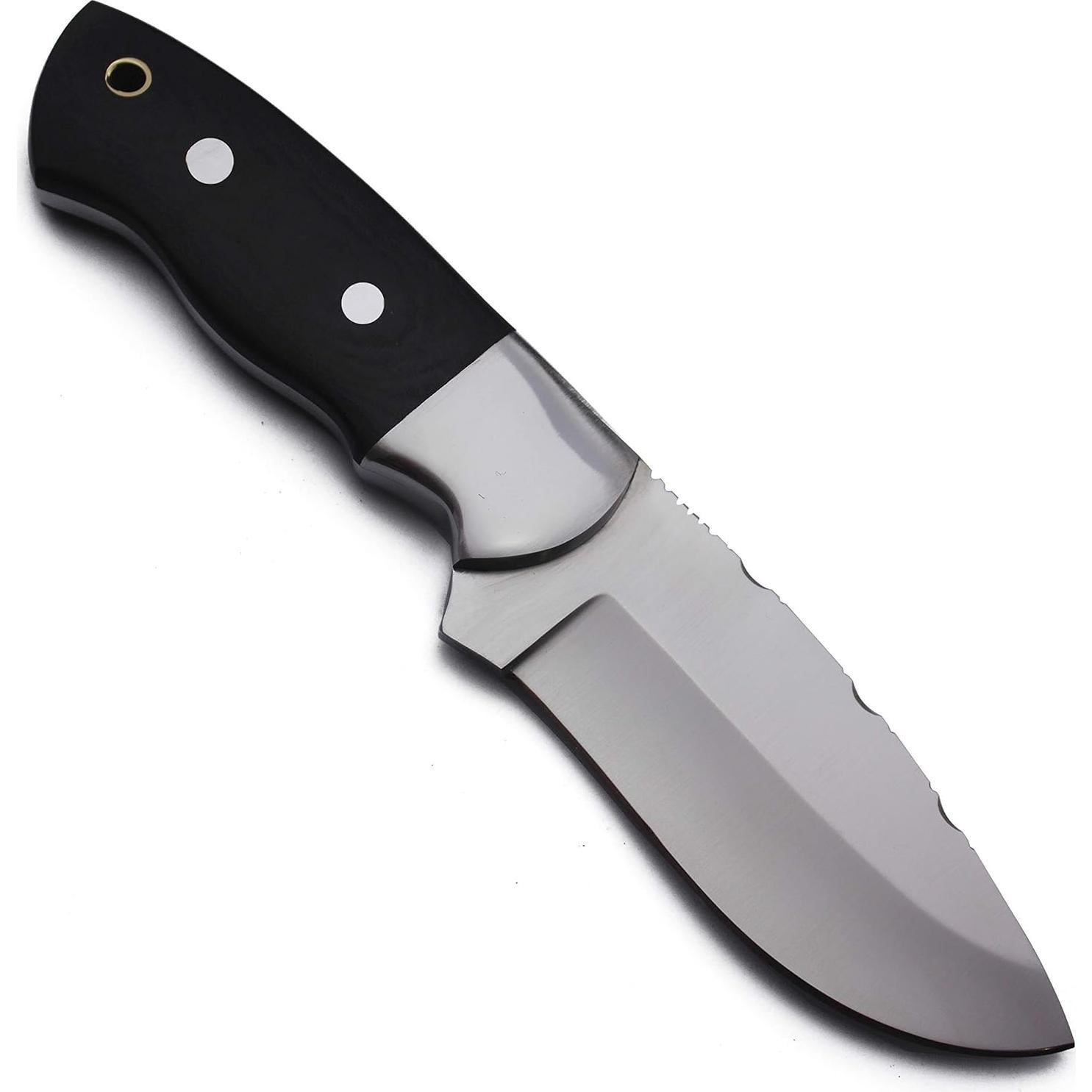 Cuchillo de Caza GCS 263 Hecho a Mano con Mango G10 y Funda de Cuero