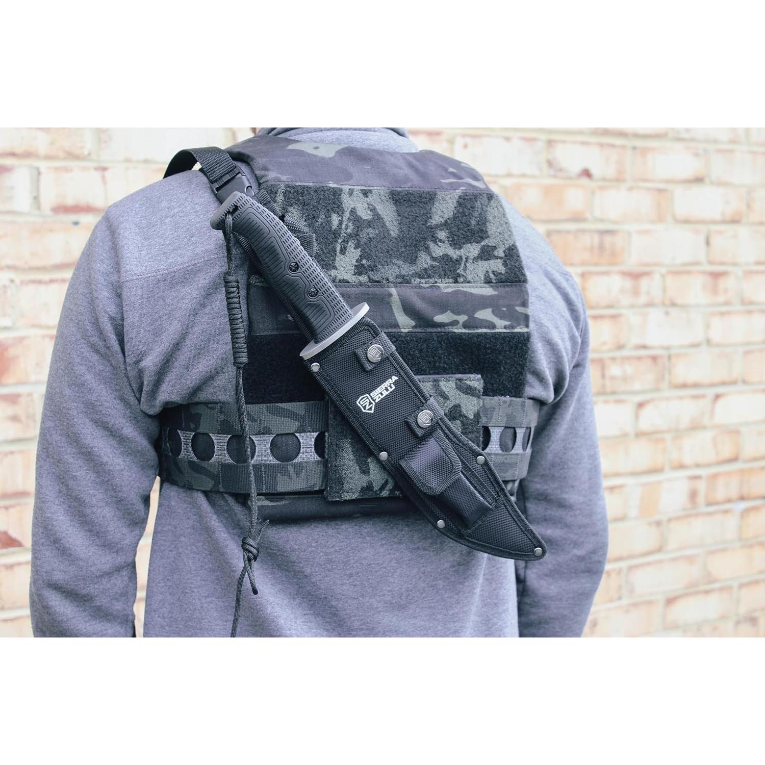 Cuchillo de Caza Sierra Zulu 10.5" Acero Inoxidable con Funda