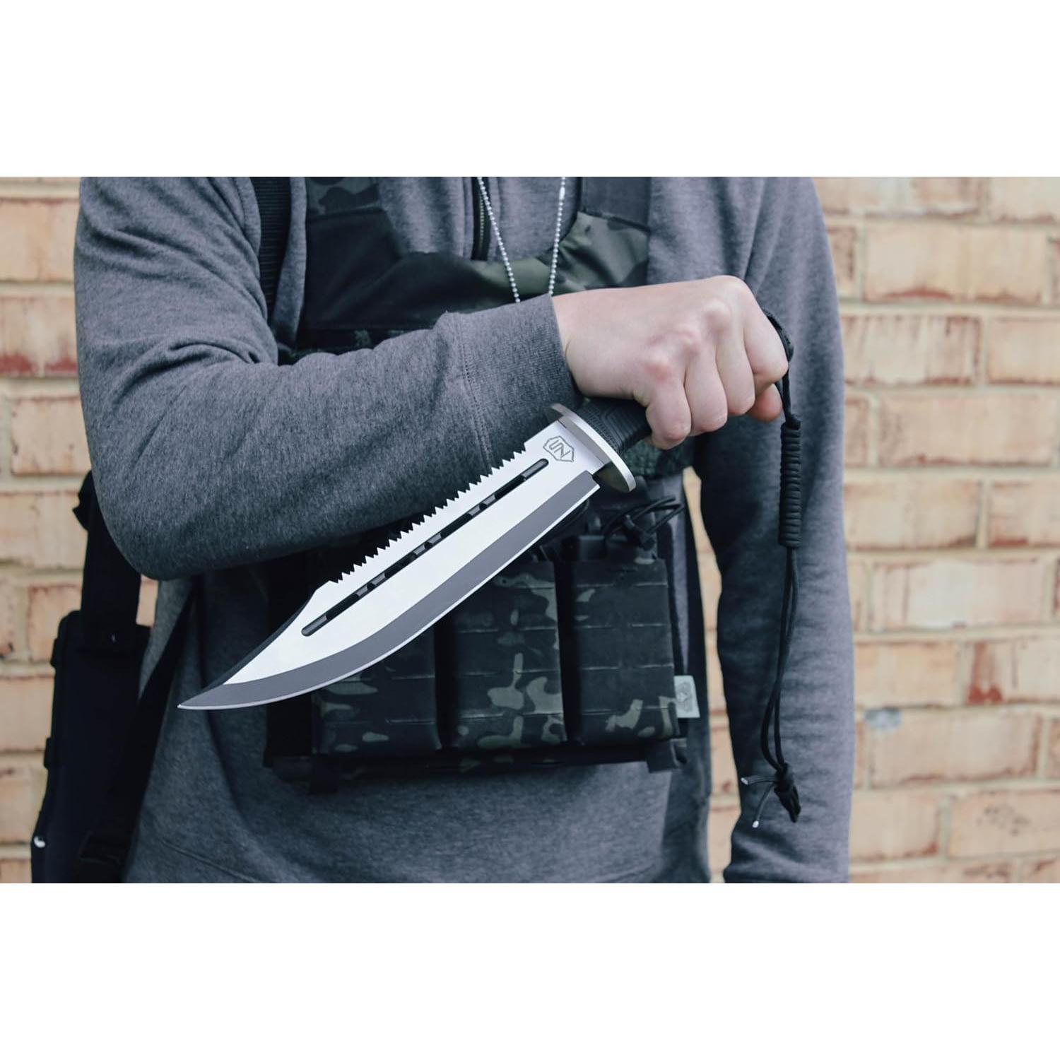 Cuchillo de Caza Sierra Zulu 10.5" Acero Inoxidable con Funda