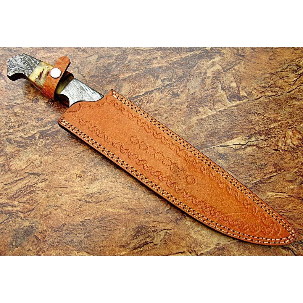 Cuchillo Bowie Poshland RG-213 Acero Damasco 38.1 cm