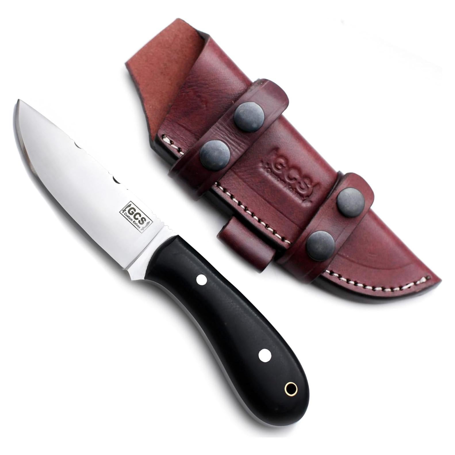 Cuchillo de Caza GCS 262 Hecho a Mano con Funda de Cuero
