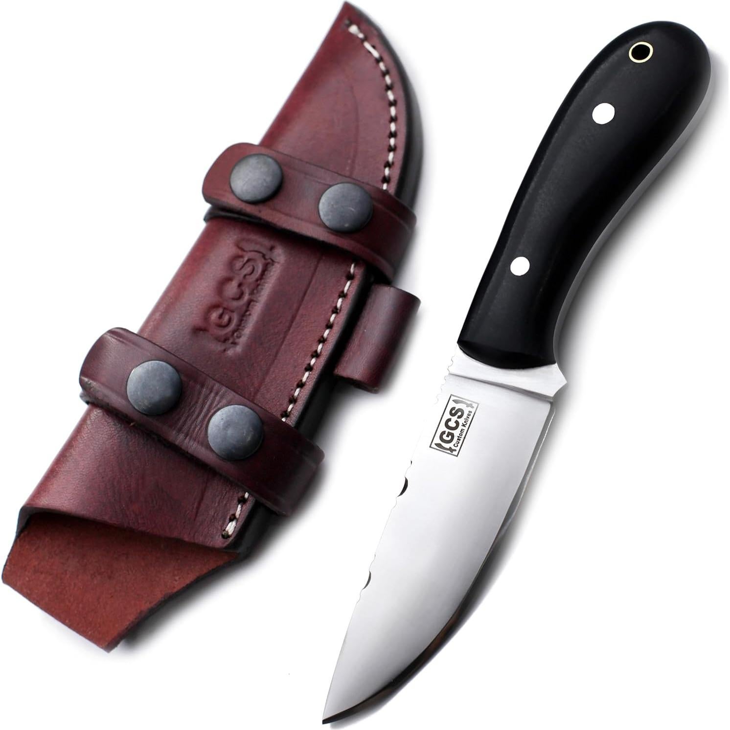 Cuchillo de Caza GCS 262 Hecho a Mano con Funda de Cuero