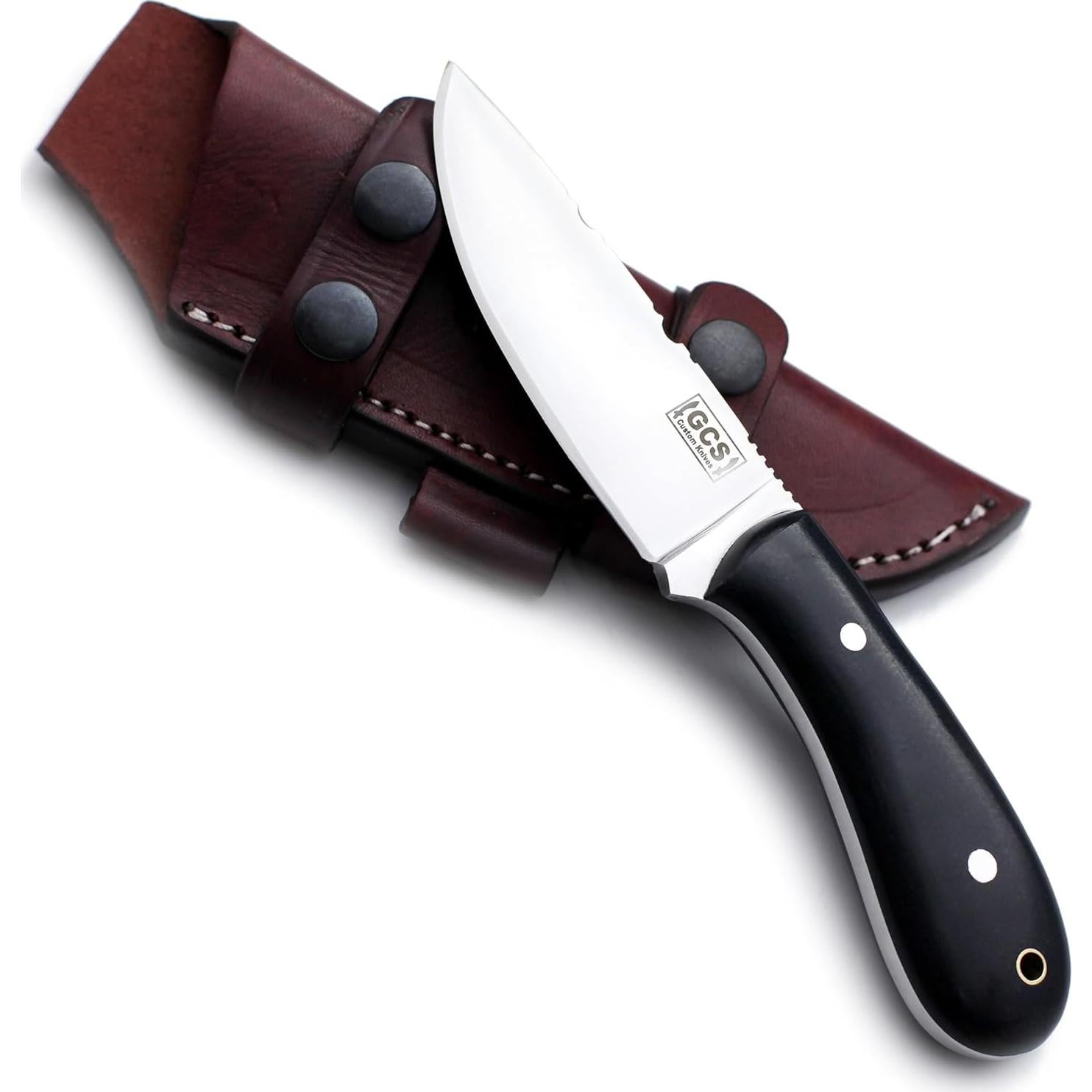 Cuchillo de Caza GCS 262 Hecho a Mano con Funda de Cuero