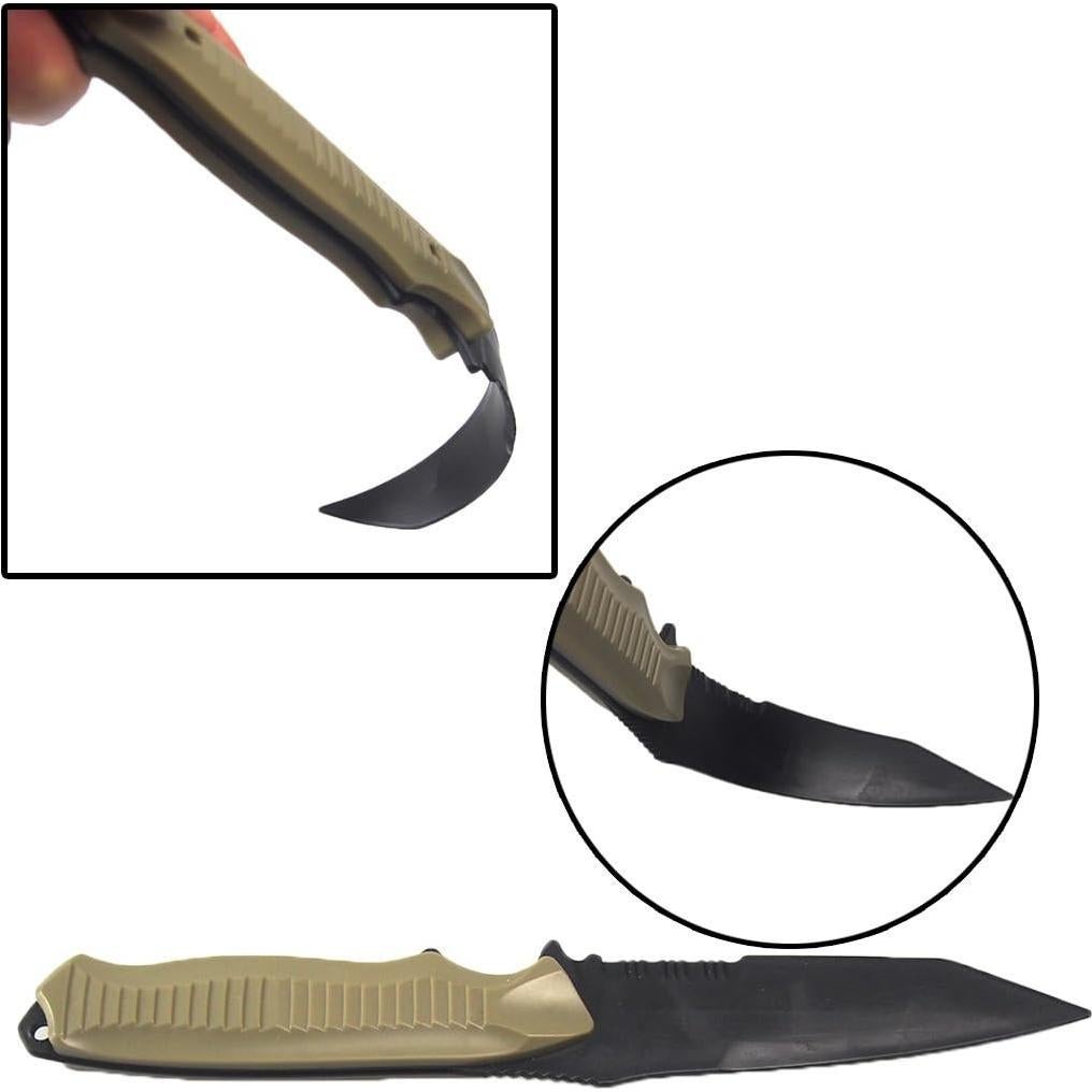 Cuchillo de Entrenamiento de Goma Táctico Tounlinx 30 cm con Funda