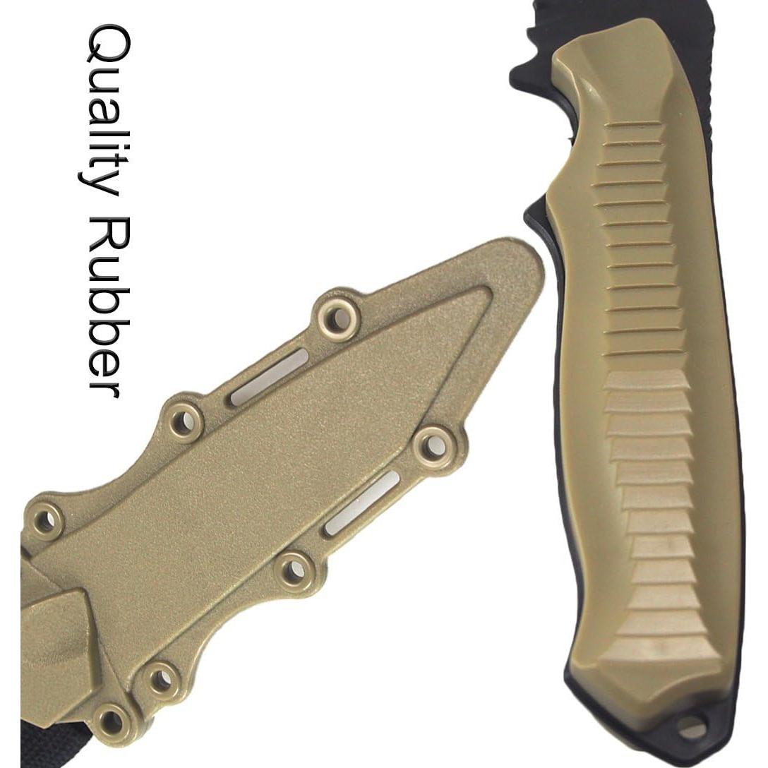 Cuchillo de Entrenamiento de Goma Táctico Tounlinx 30 cm con Funda
