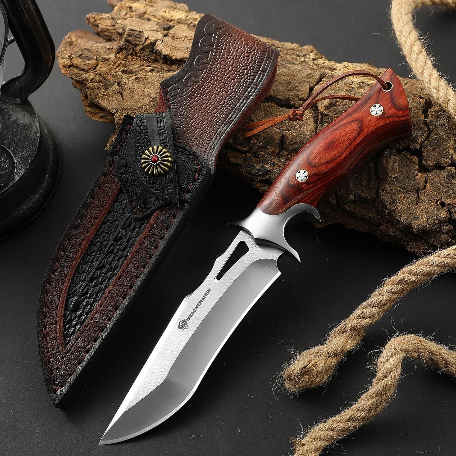 Cuchillo de Caza DRACHENADER TJ-PTG 26 cm Hoja Fija M390