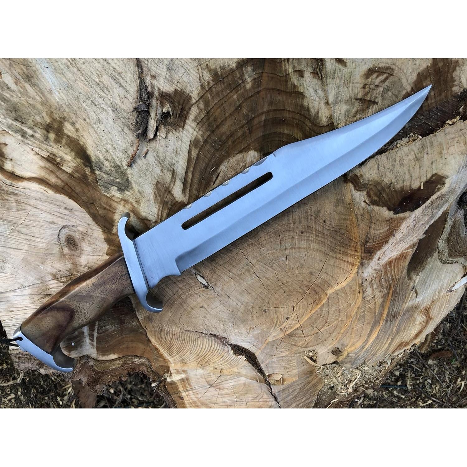 Cuchillo de Caza Perkin 40.64 cm con Funda de Cuero - Hoja Fija
