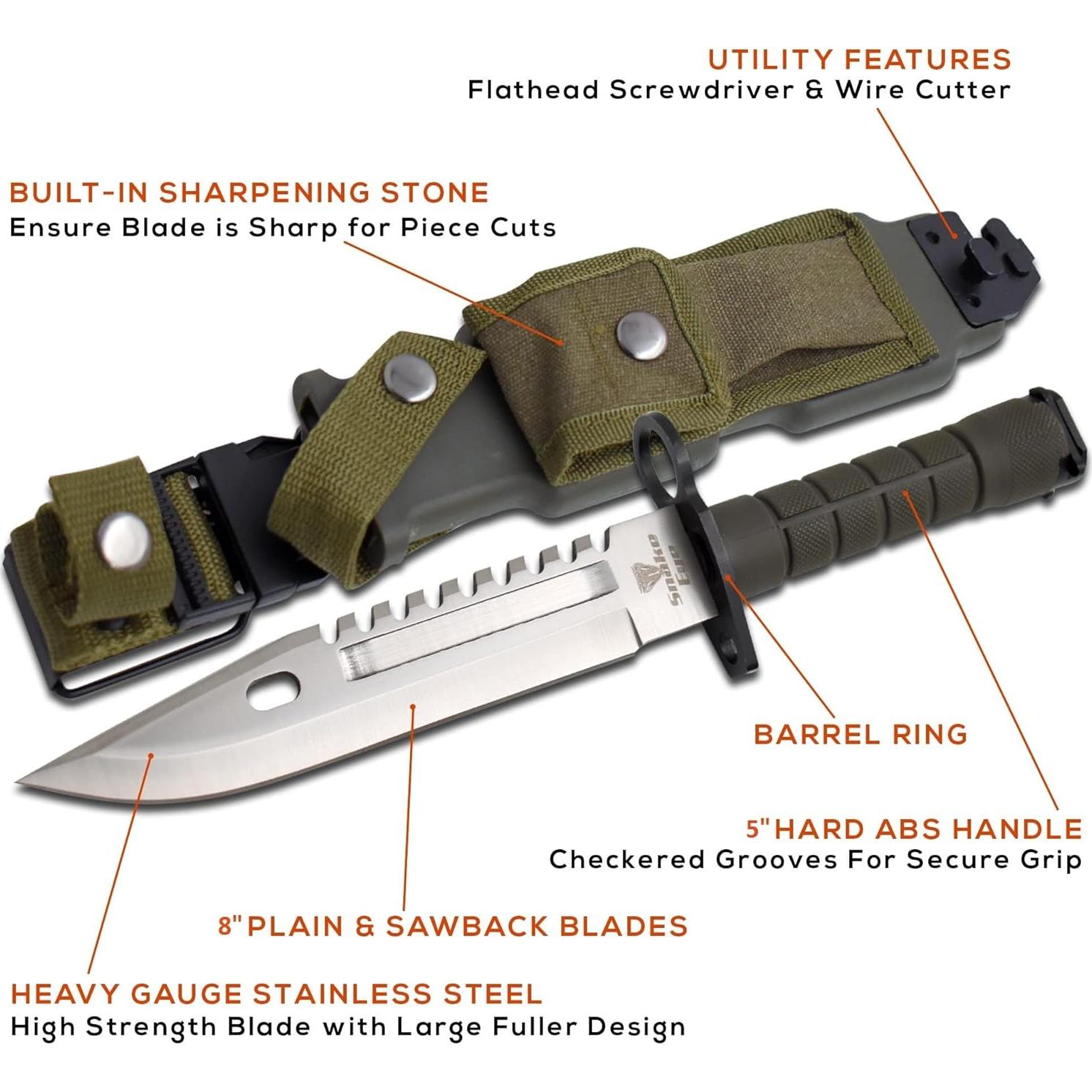 Cuchillo de Supervivencia Snake Eye Tactical 20 cm Acero Inoxidable