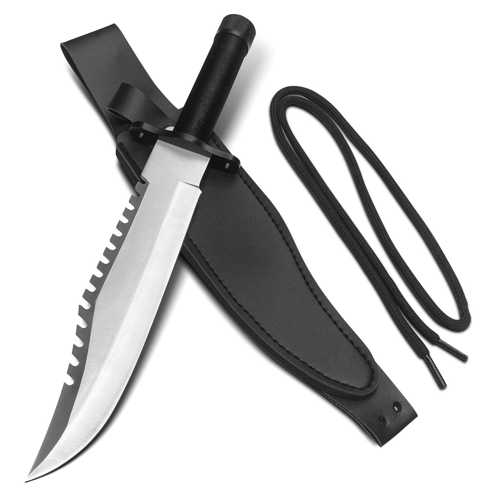 Cuchillo de Hoja Fija MADSABRE 33 cm con Funda y Brújula