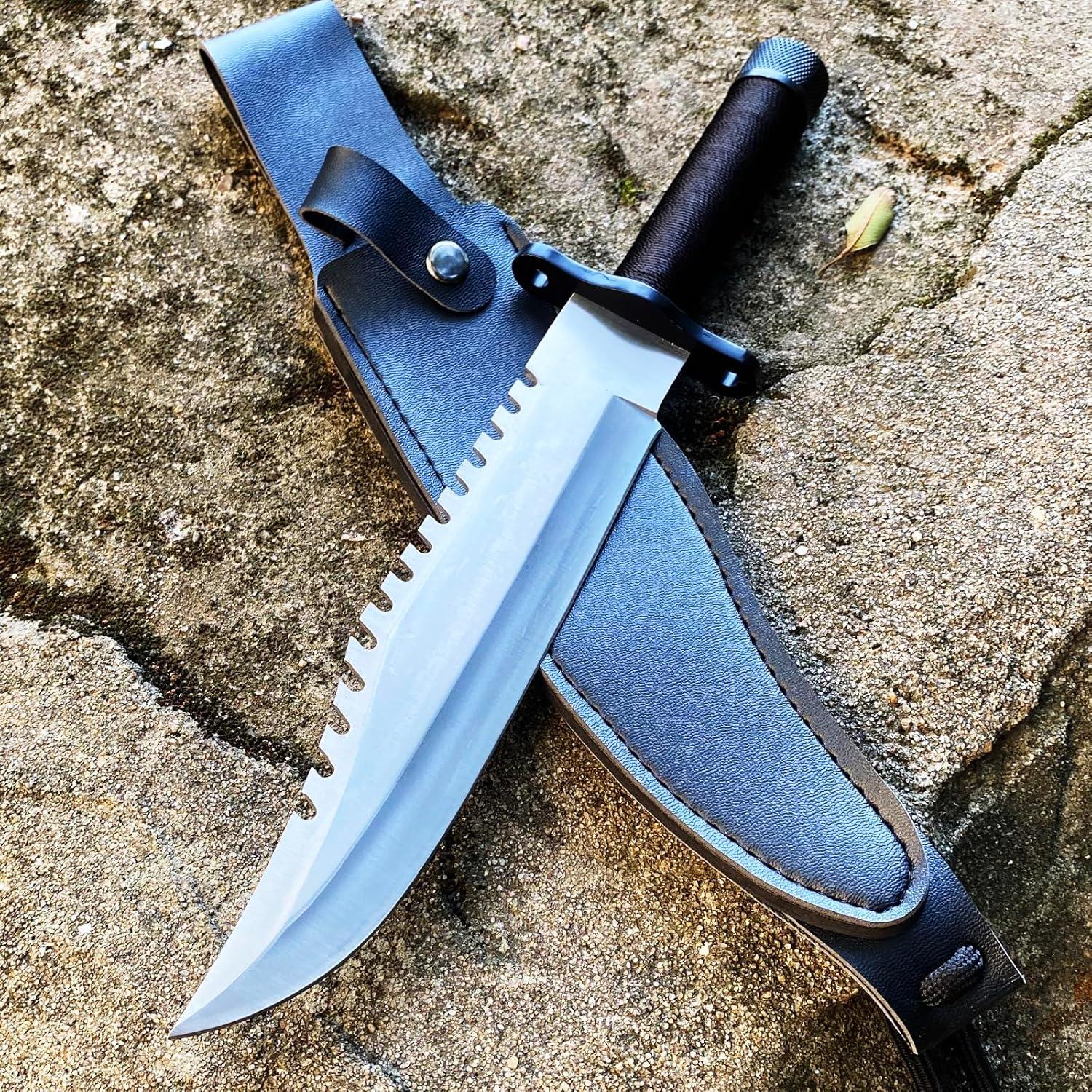 Cuchillo de Hoja Fija MADSABRE 33 cm con Funda y Brújula