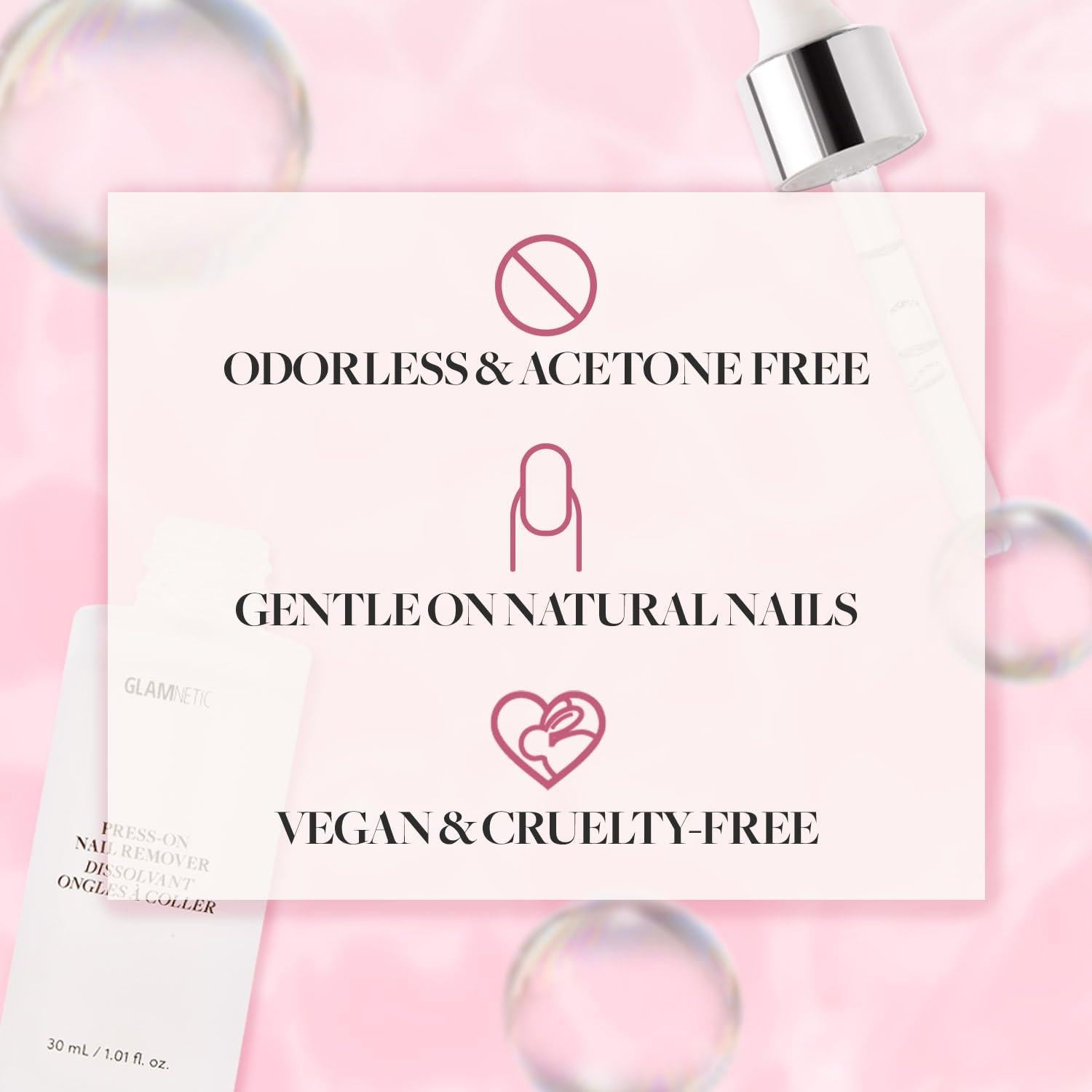 Removedor de Uñas Glamnetic 30 ml | Sin Olor, Sin Acetona