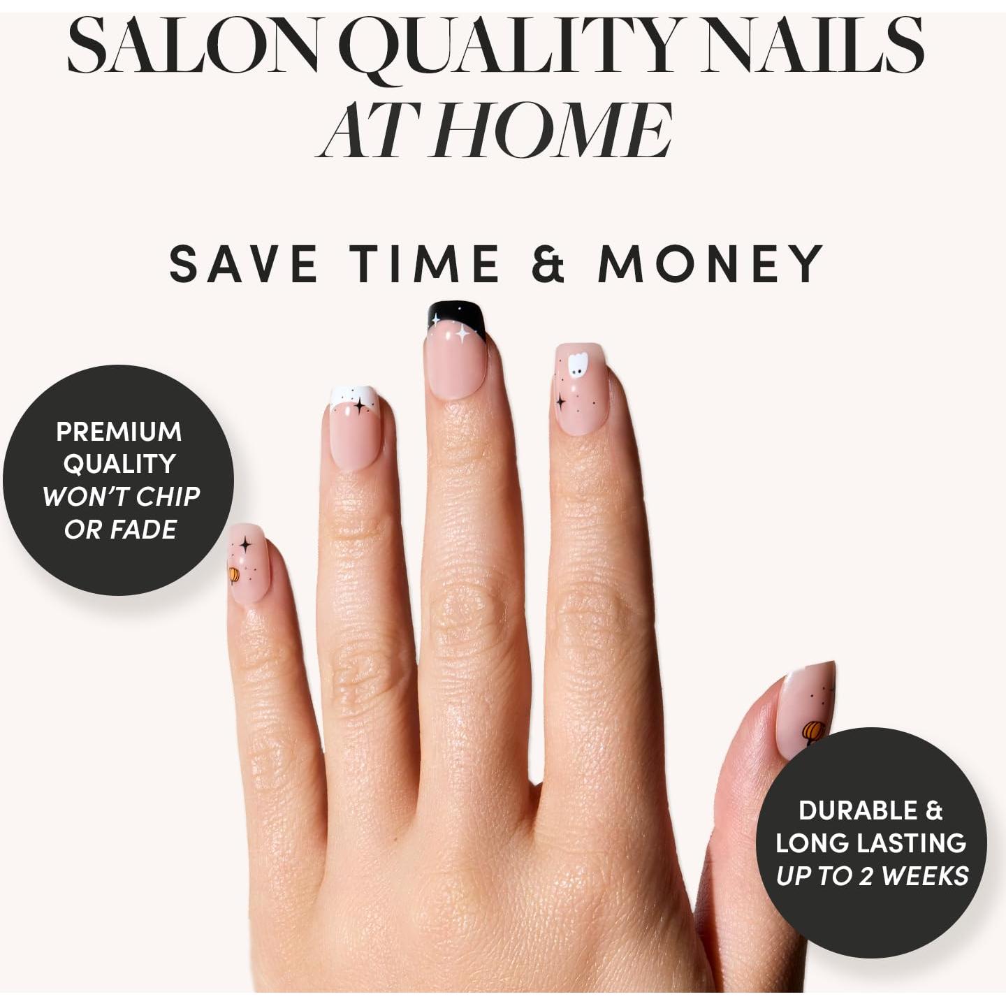 Uñas Postizas Glamnetic Calabaza Pequeña - Kit de 30 Uñas